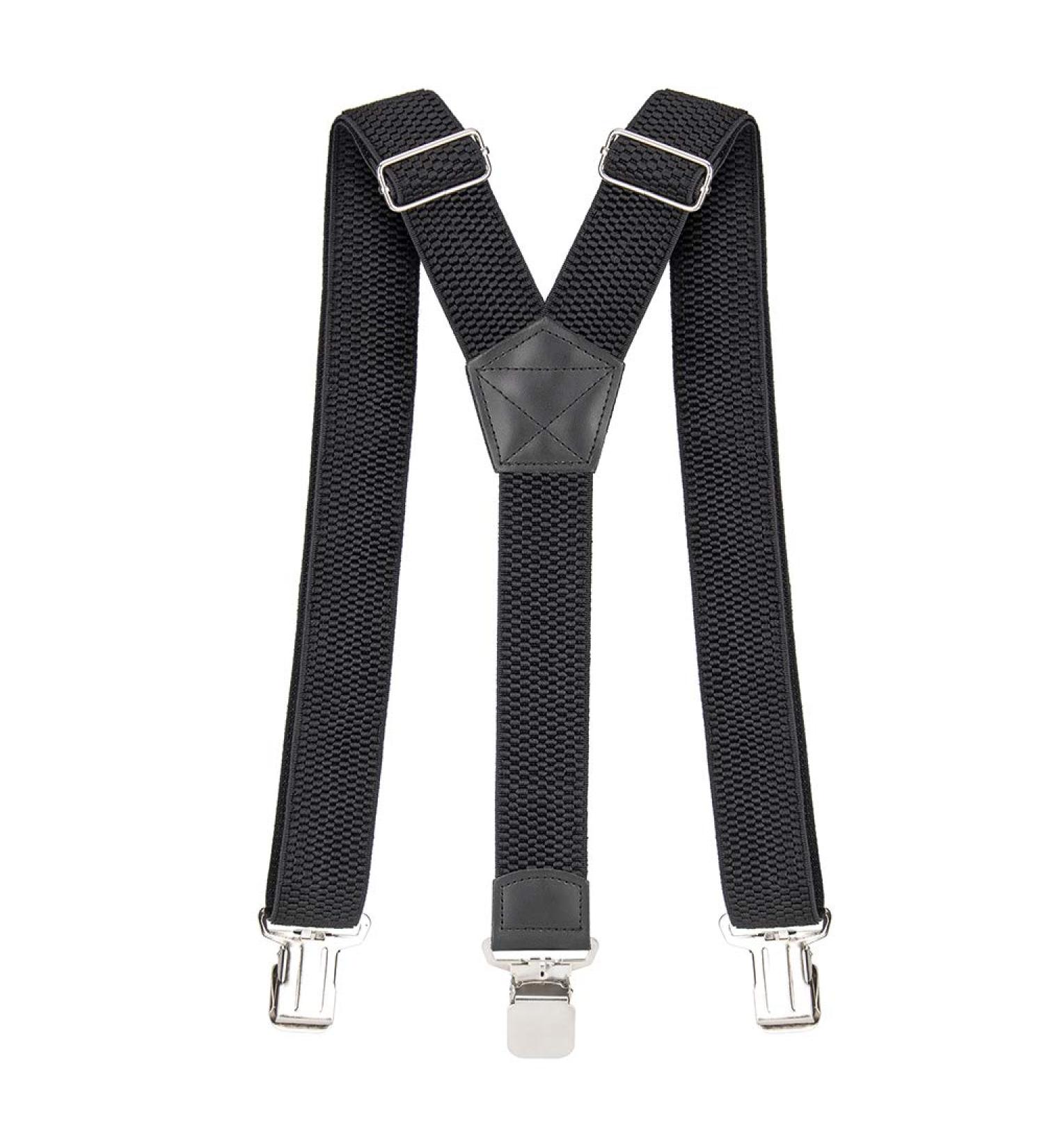 Peoyoye Adjustable 4cm Braces for Men & Women | Durable Elastic with Strong Metal Clips - Black 3 Clips - Buy Online on SooperMarket.com