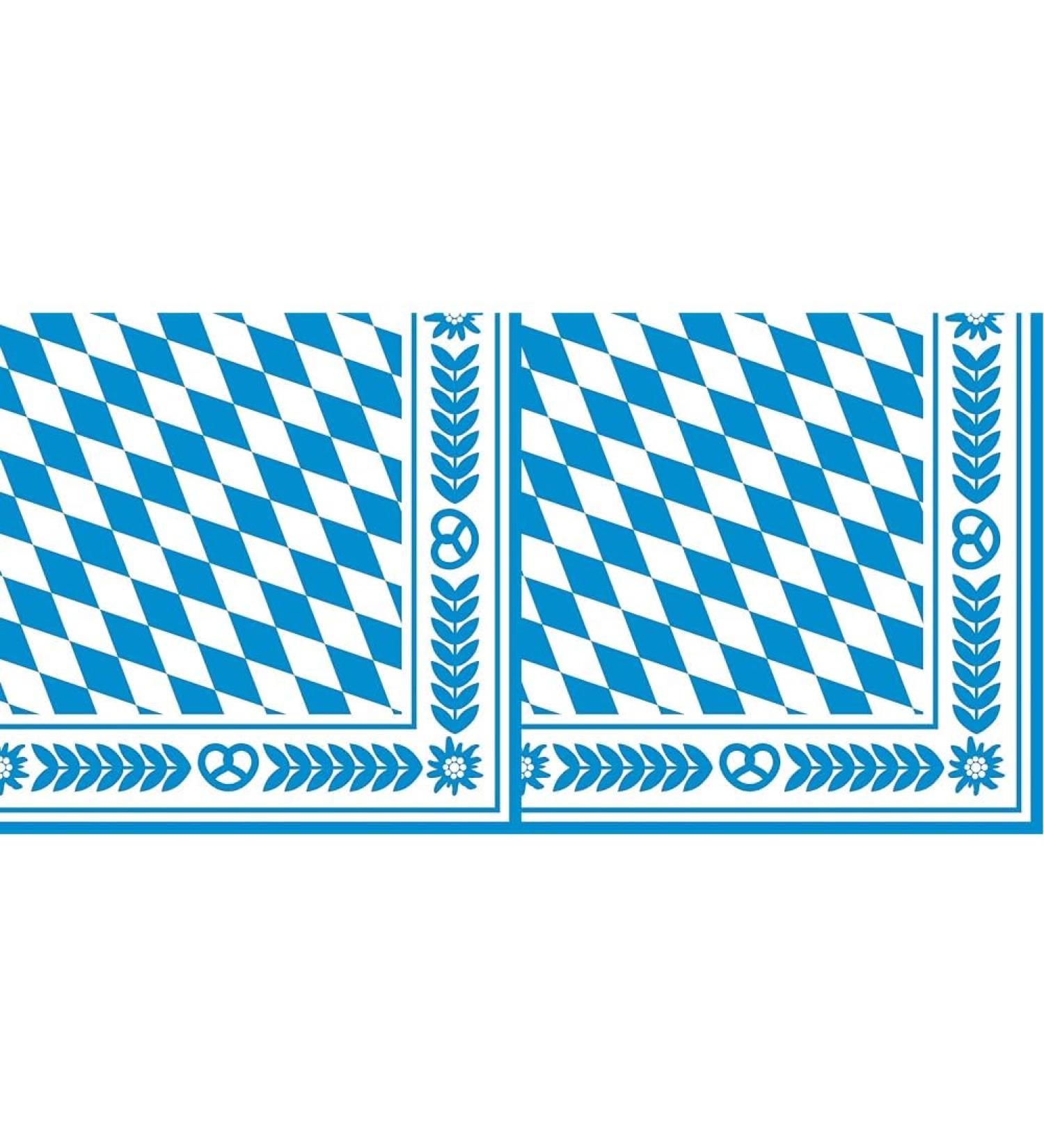 Susy Card 11095262 Napkin Bavarian Diamond Blue/White 33 x 33 cm (Pack of 2) Napkins medium 33 x 33 cm (Pack of 2)