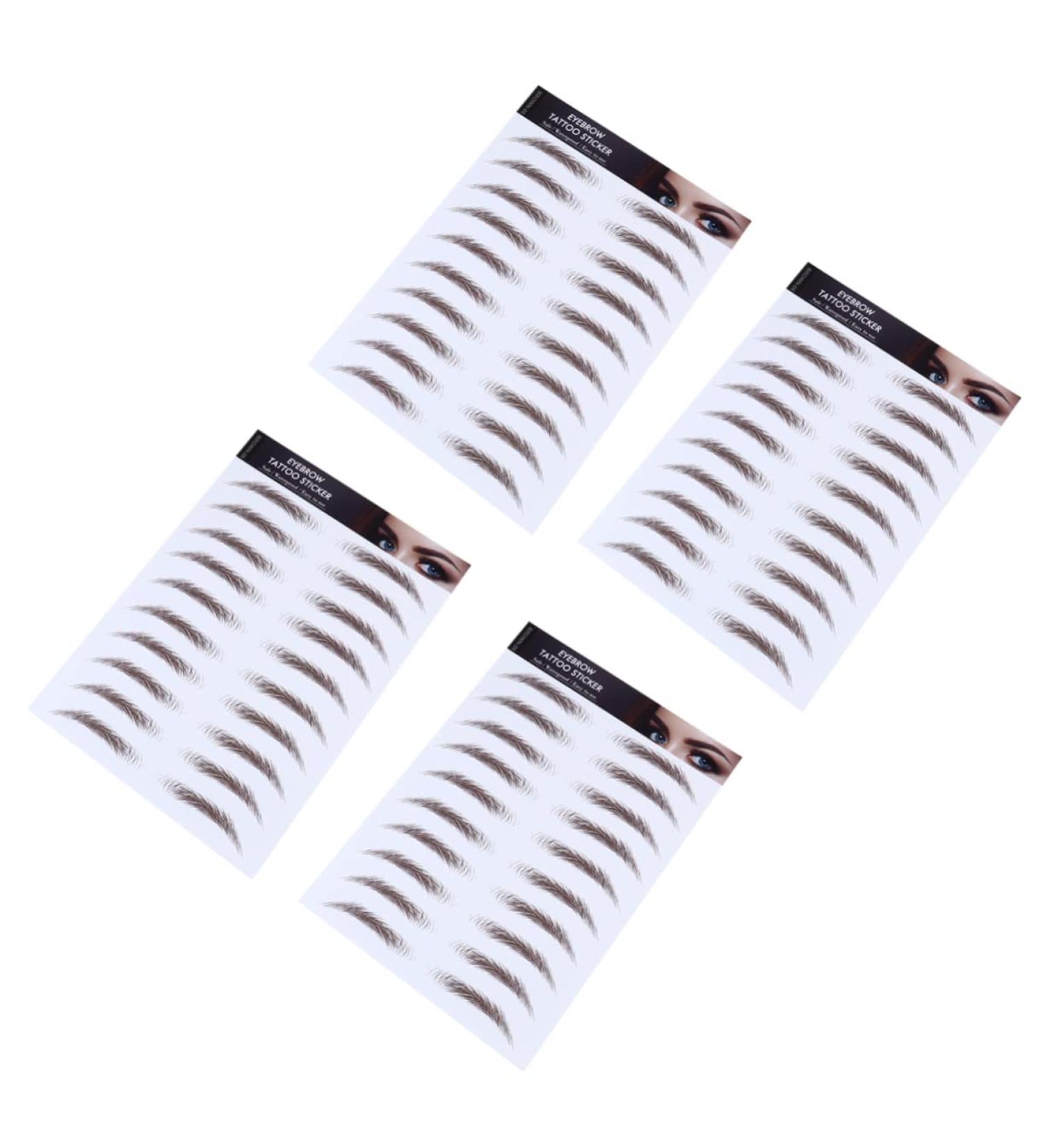Housoutil 4pcs Eyebrow Stickers Stick on Eyebrows for Women Artificial Eyebrow Semi- Tools 6d - Buy Online on SooperMarket.com