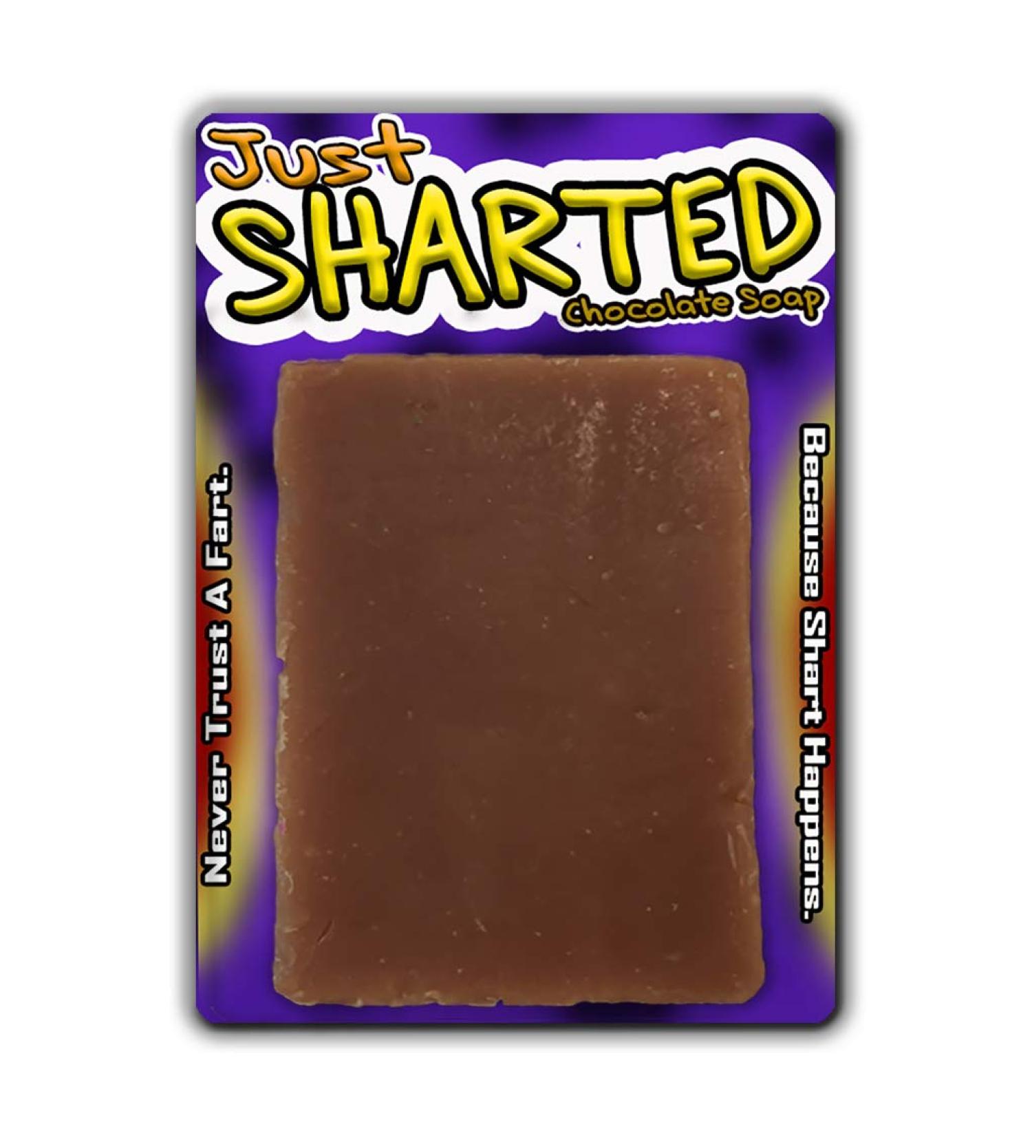 Just Sharted Chocolate Soap - Funny Novelty Bath Bar for Unisex | Perfect Gift for Secret Santa White Elephant & Stocking Stuffers - Buy Online on SooperMarket.com