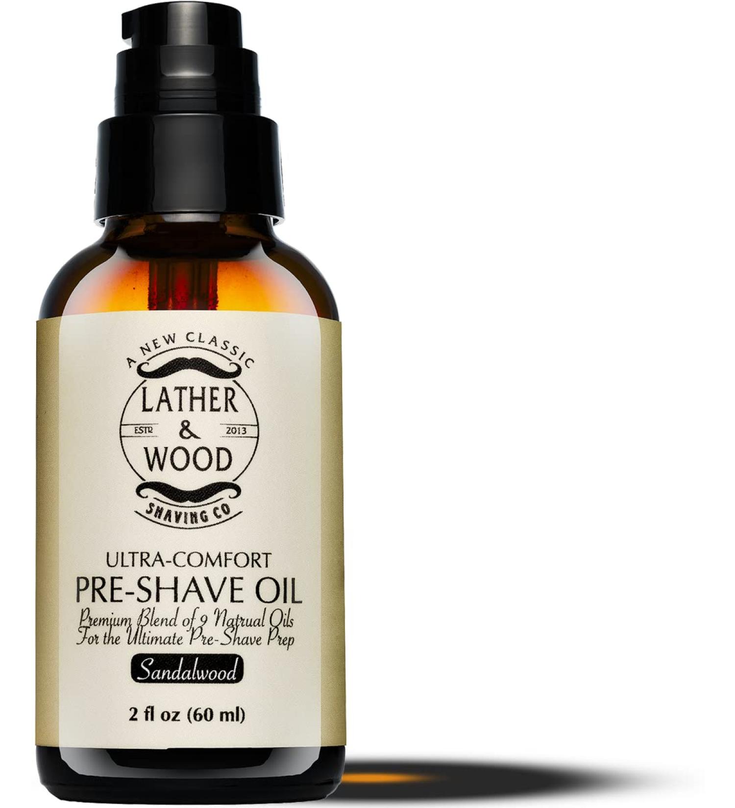 Sandalwood Pre-Shave Oil - 2 oz - Premium Shaving Oil for Smooth Irritation-Free Shave - Buy Online on SooperMarket.com