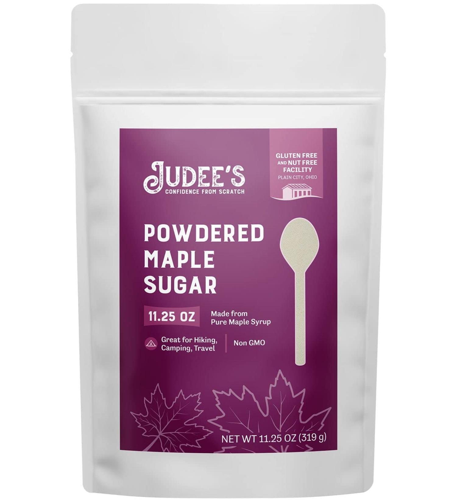 Judees Powdered Maple Sugar 11.25 oz - Non-GMO, Gluten-Free, Nut-Free - Ideal for Baking, Frosting & Dusting - Buy Online on SooperMarket.com