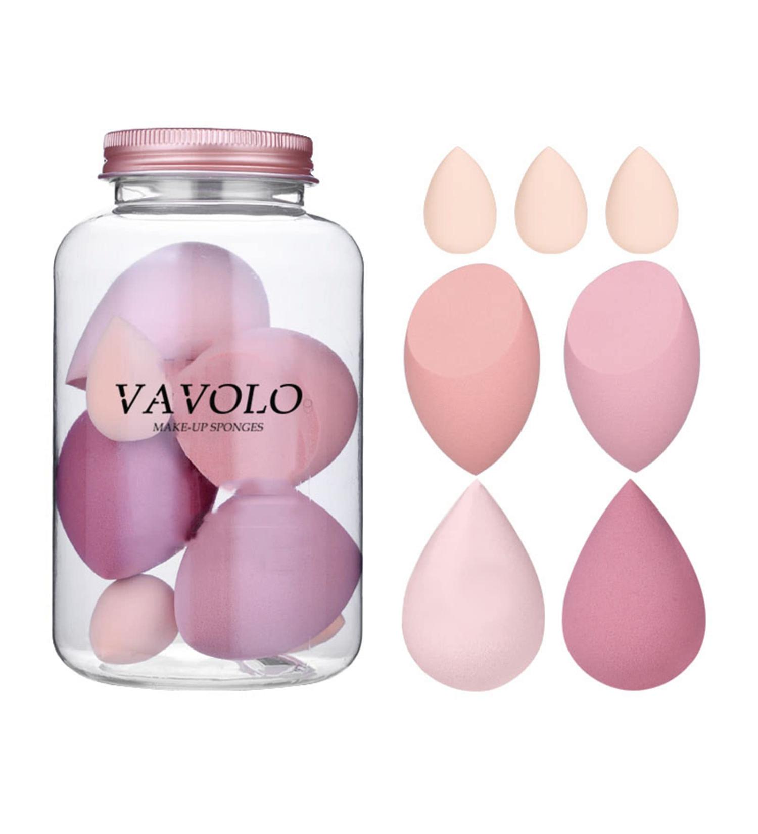 7 Pcs Multi-color Makeup Sponge Set for Flawless Foundation Blending - A-Pink - Buy Online on SooperMarket.com