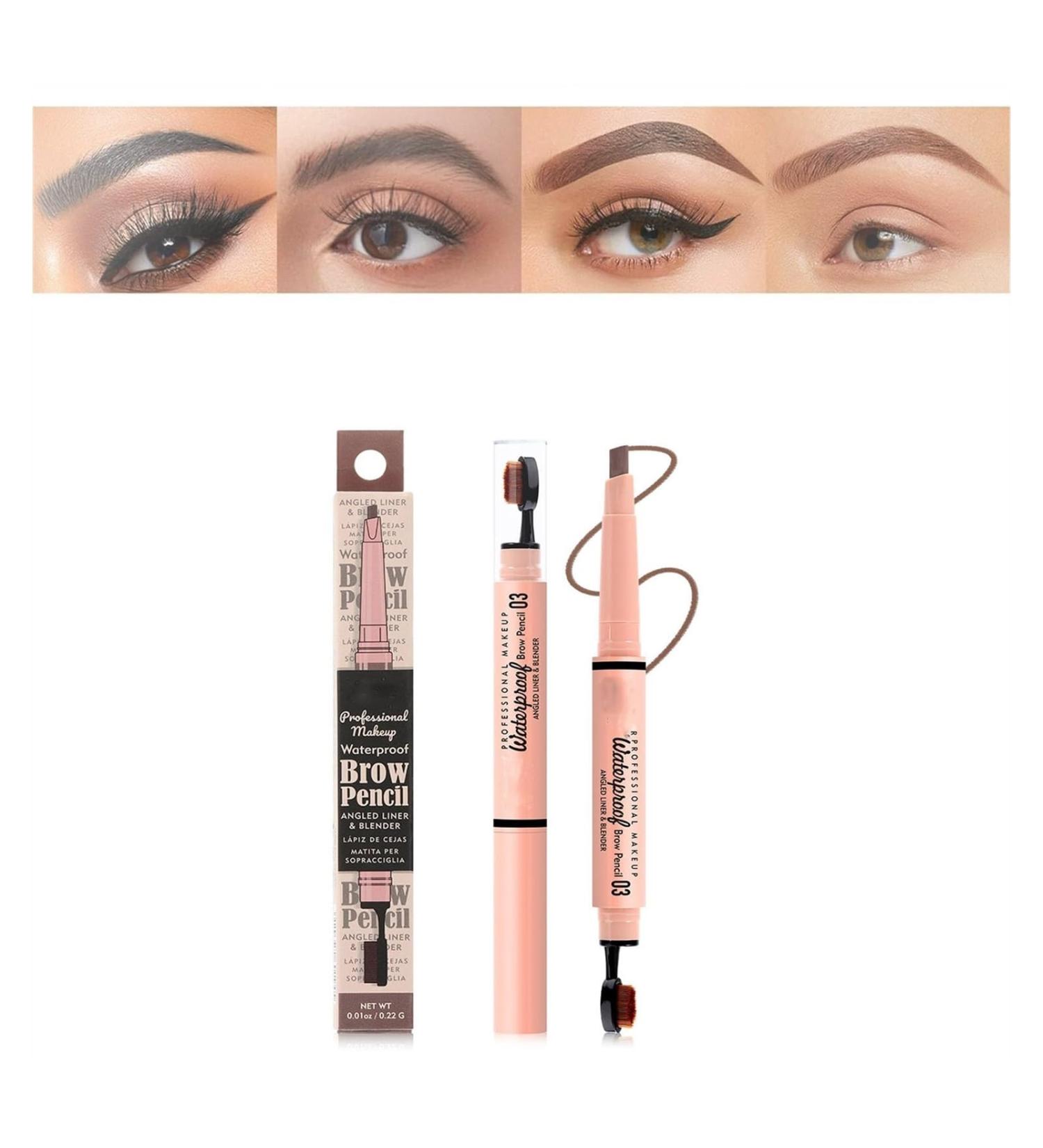2 in 1 Double Ended Eyebrow Pencil Micro Percision Tip Fill and Defines Brows Natural Looking & Waterproof No Need to Sharpen Not Easy to Fade (Color : 03 Size : 1 size) 1 count (Pack of 1) 03 - Buy Online on SooperMarket.com