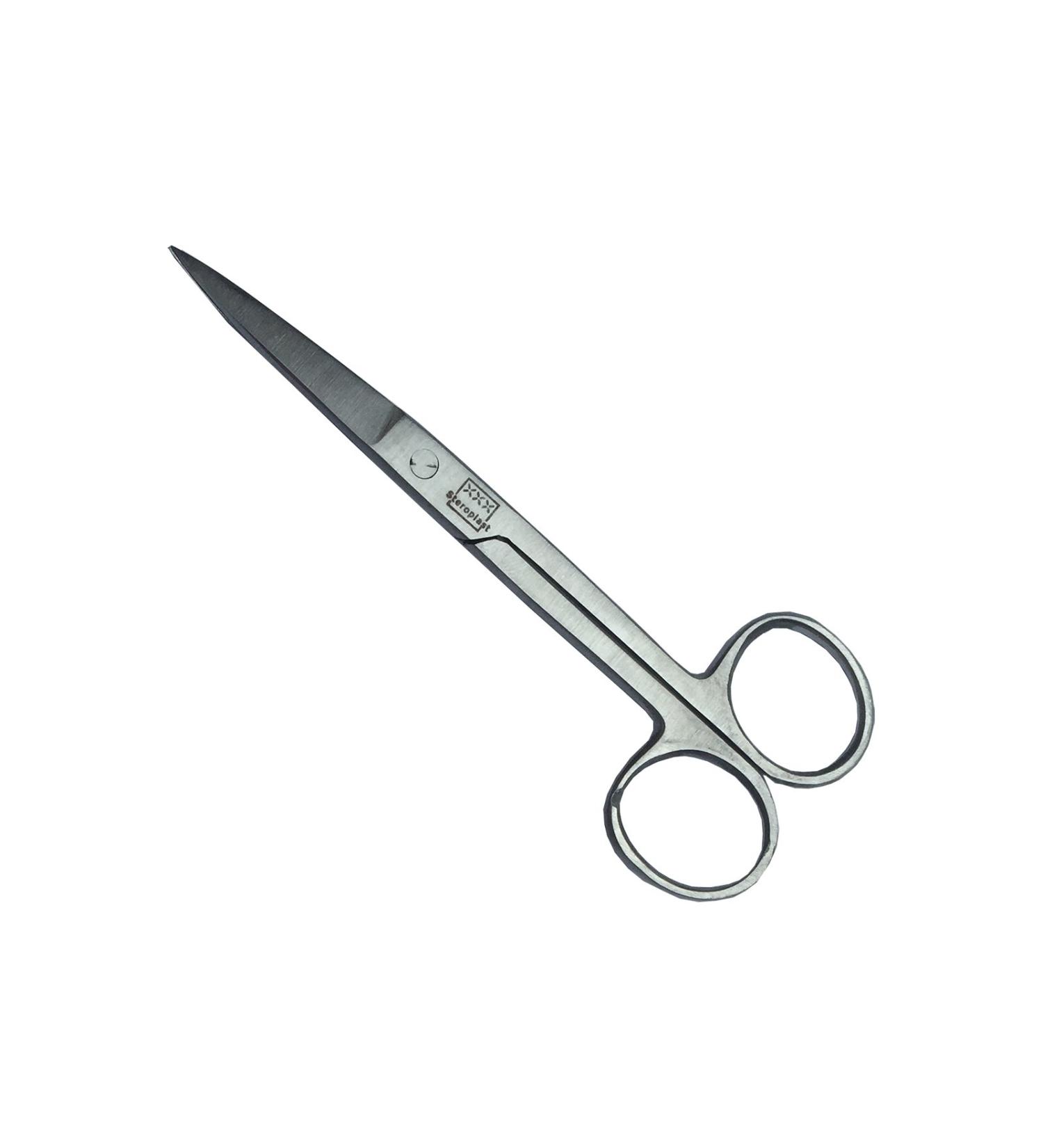 1 PAIR OF STEROPLAST MEDICAL NURSES STAINLESS STEEL FIRST AID SAFETY SHARP TIPPED SCISSORS