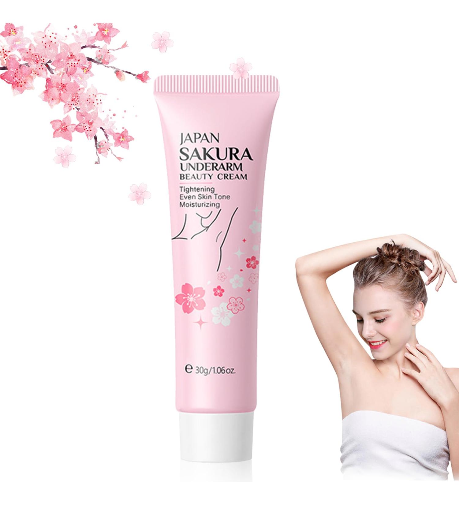 Underarm Whitening Cream Sakura Underarm Whitening Products Skin Lightening Cream Armpit Whitening Cream Boost Collagen Skin Whitening Cream Lightening Cream For Armpit Knees Elbows Legs - Buy Online on SooperMarket.com