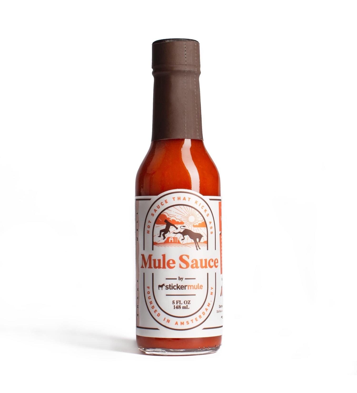 Mule Sauce - Spicy Hot Sauce with Habanero, Yellow Scotch Bonnet, and Bhut Jolokia (5 oz) - Buy Online on SooperMarket.com