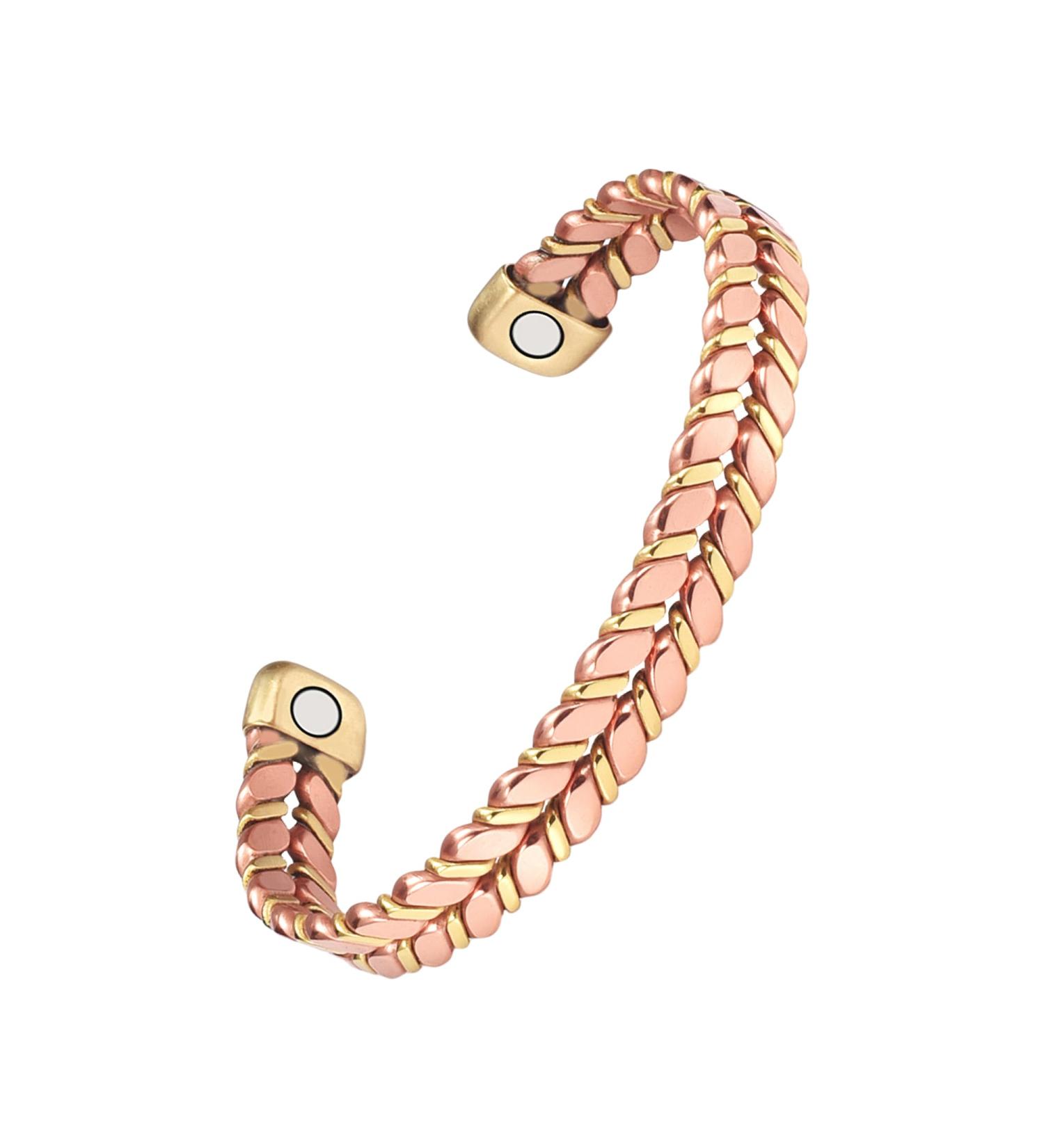 EnerCoppeX Copper Magnetic Bracelet for Women - Detox Jewelry with 3500 Gauss Magnet (CPB-0999) - Buy Online on SooperMarket.com