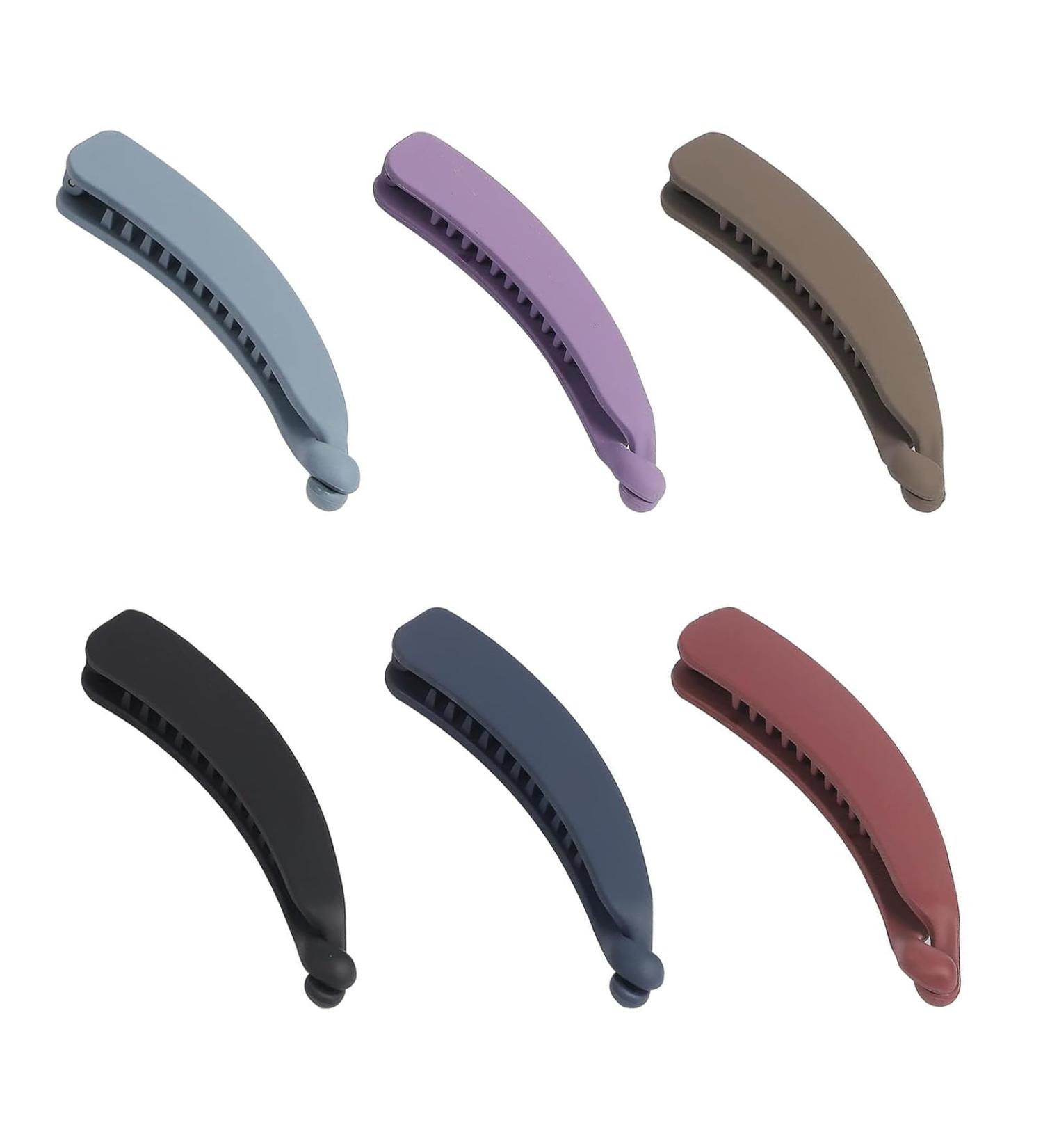 6Pcs Banana Ponytail Holder Clip Fashionable Large Banana Hair Clip Strong Hold Ponytail Banana Clips Vintage Comb Banana Clips for Women Girls - Buy Online on SooperMarket.com