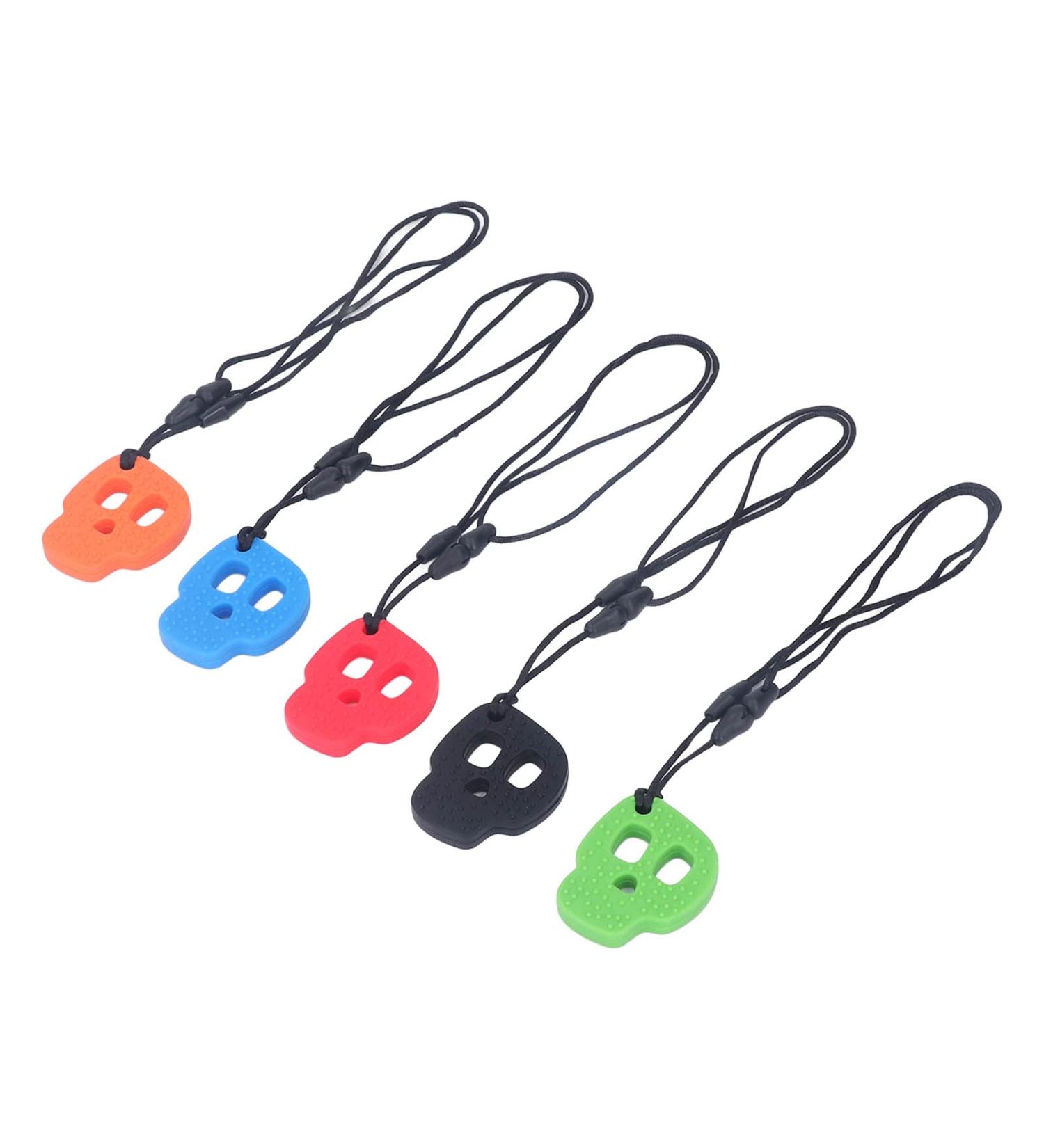 Buy Chew Sensory Necklaces - Silicone Oral Motor Necklaces for Autism ADHD & Anxiety - 5 Pack - Buy Online on SooperMarket.com