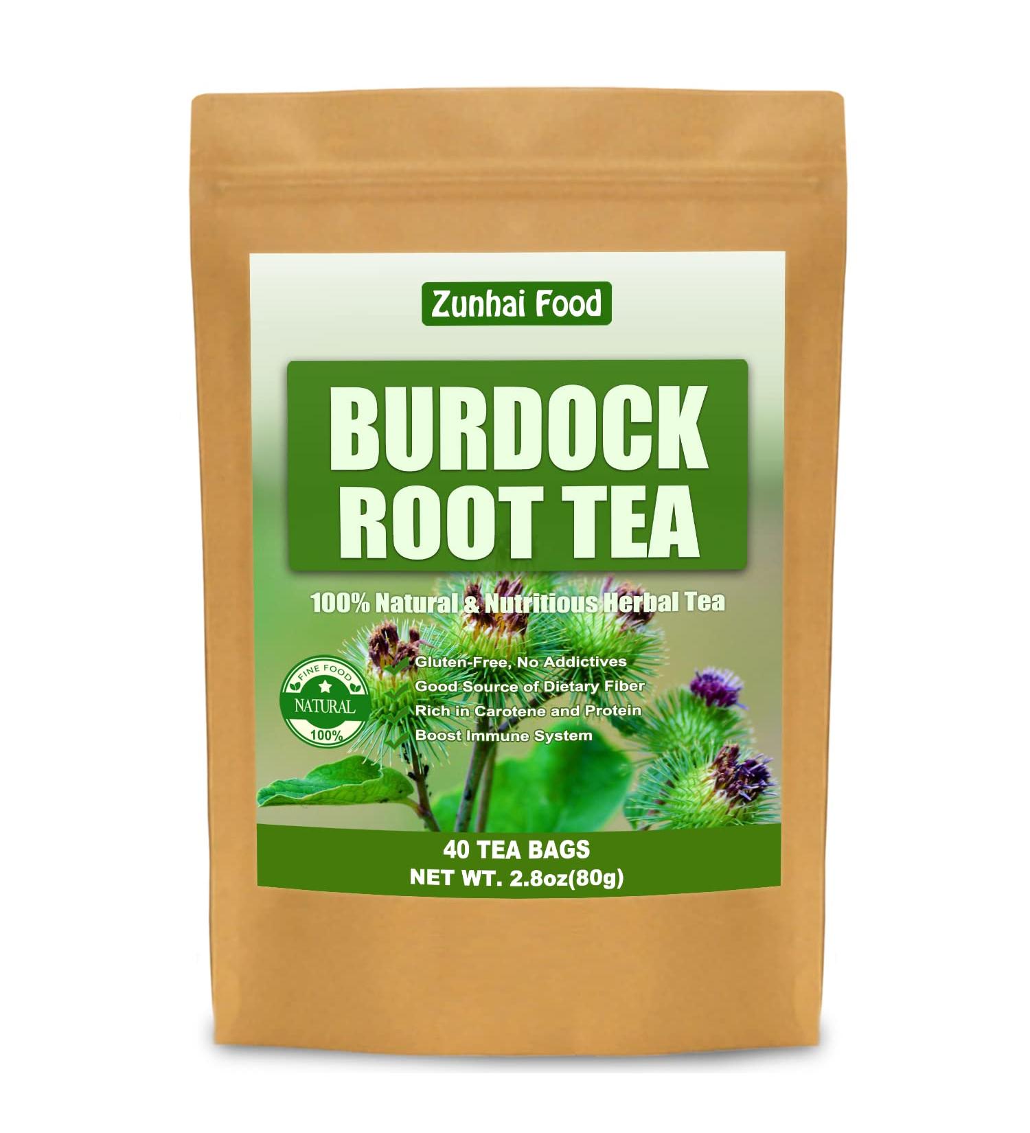 Zunhai Food Burdock Root Tea - 40 Tea Bags - 2.8 Oz: Premium Herbal Tea Blend - Buy Online on SooperMarket.com