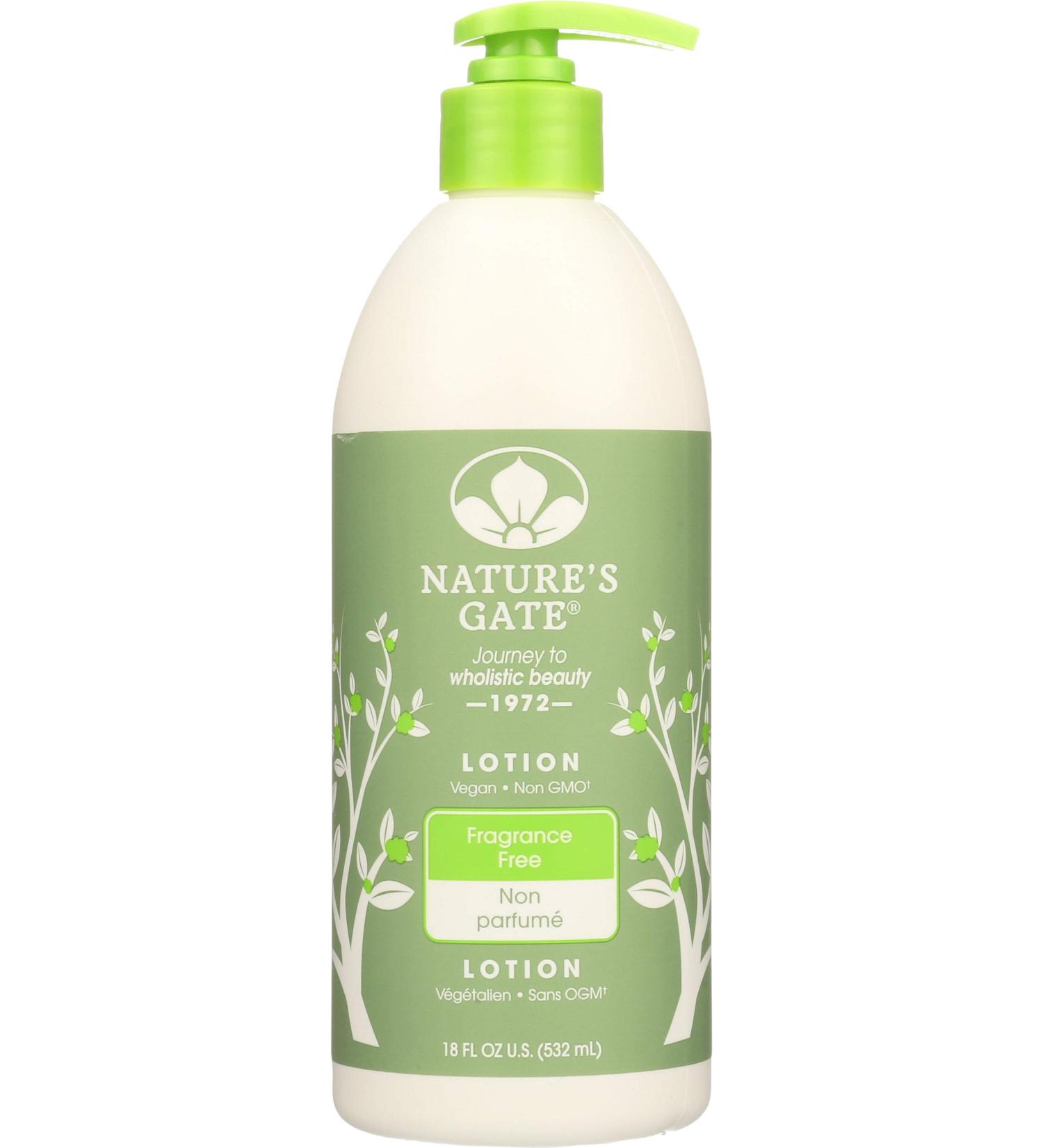 Buy Natures Gate Fragrance Free Lotion 18 oz - Moisturizing & Gentle for Sensitive Skin - Shop Now International Shipping Available - Buy Online on SooperMarket.com