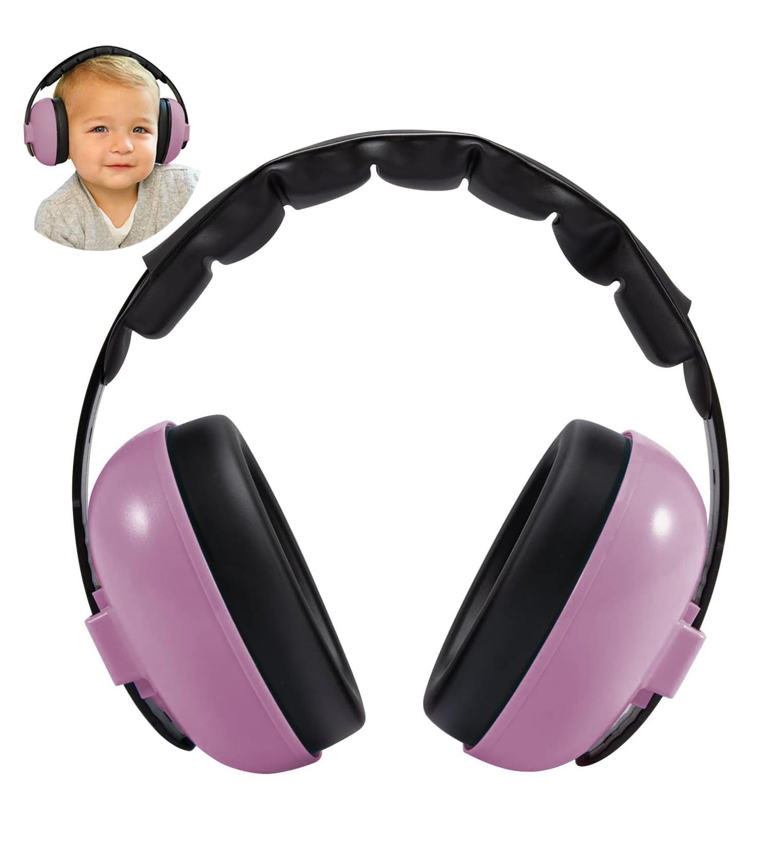 GUKOY Baby Ear Protection Headphones | Noise Cancelling Ear Defenders for Ages 0-3 Years | Infant Hearing Protection Earmuffs in Pink - Buy Online on SooperMarket.com