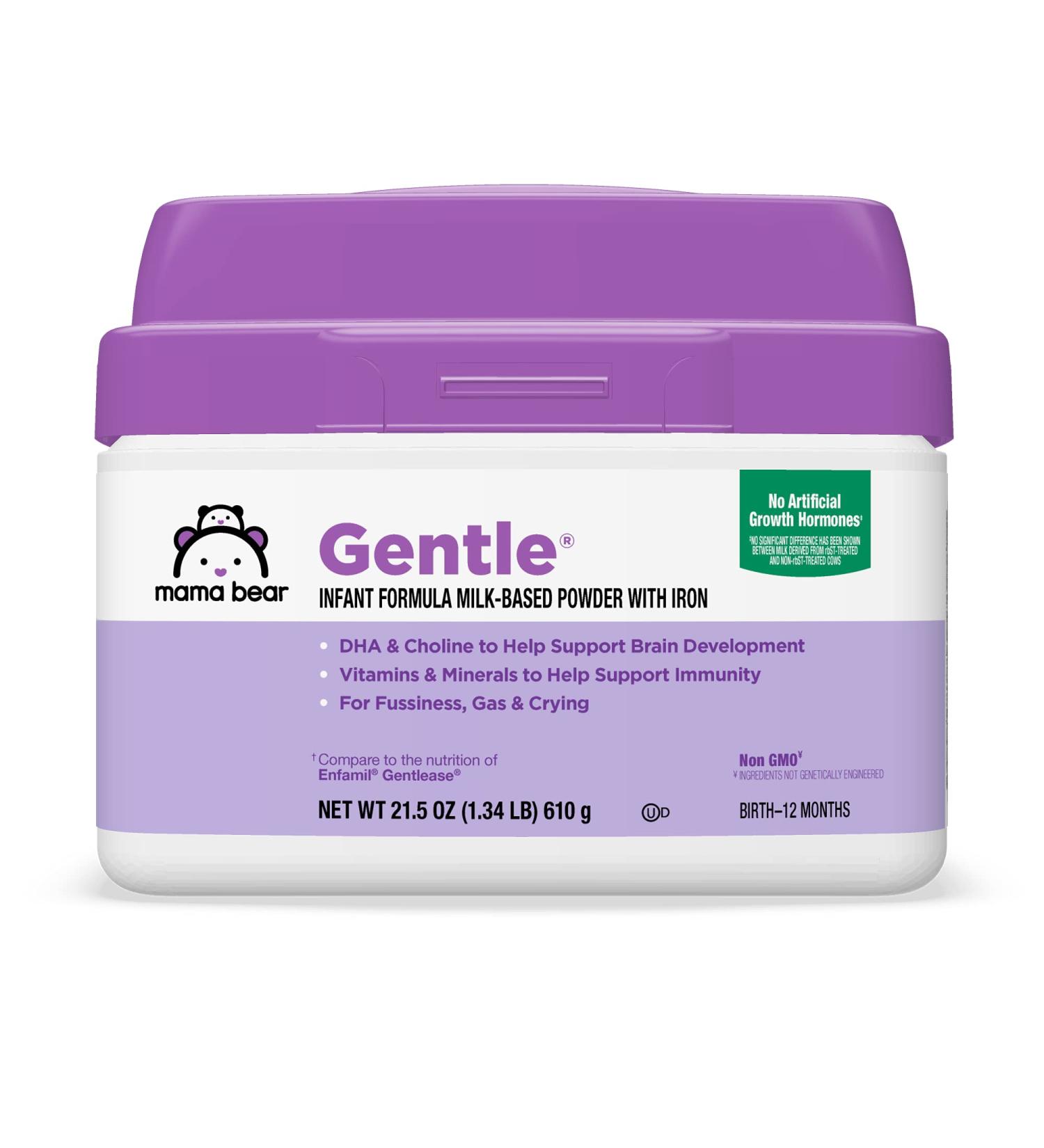 Mama Bear Gentle Baby Formula Milk-Based Powder | Complete Nutrition with Iron | Easy to Digest | 21.5 Ounce - Buy Online on SooperMarket.com