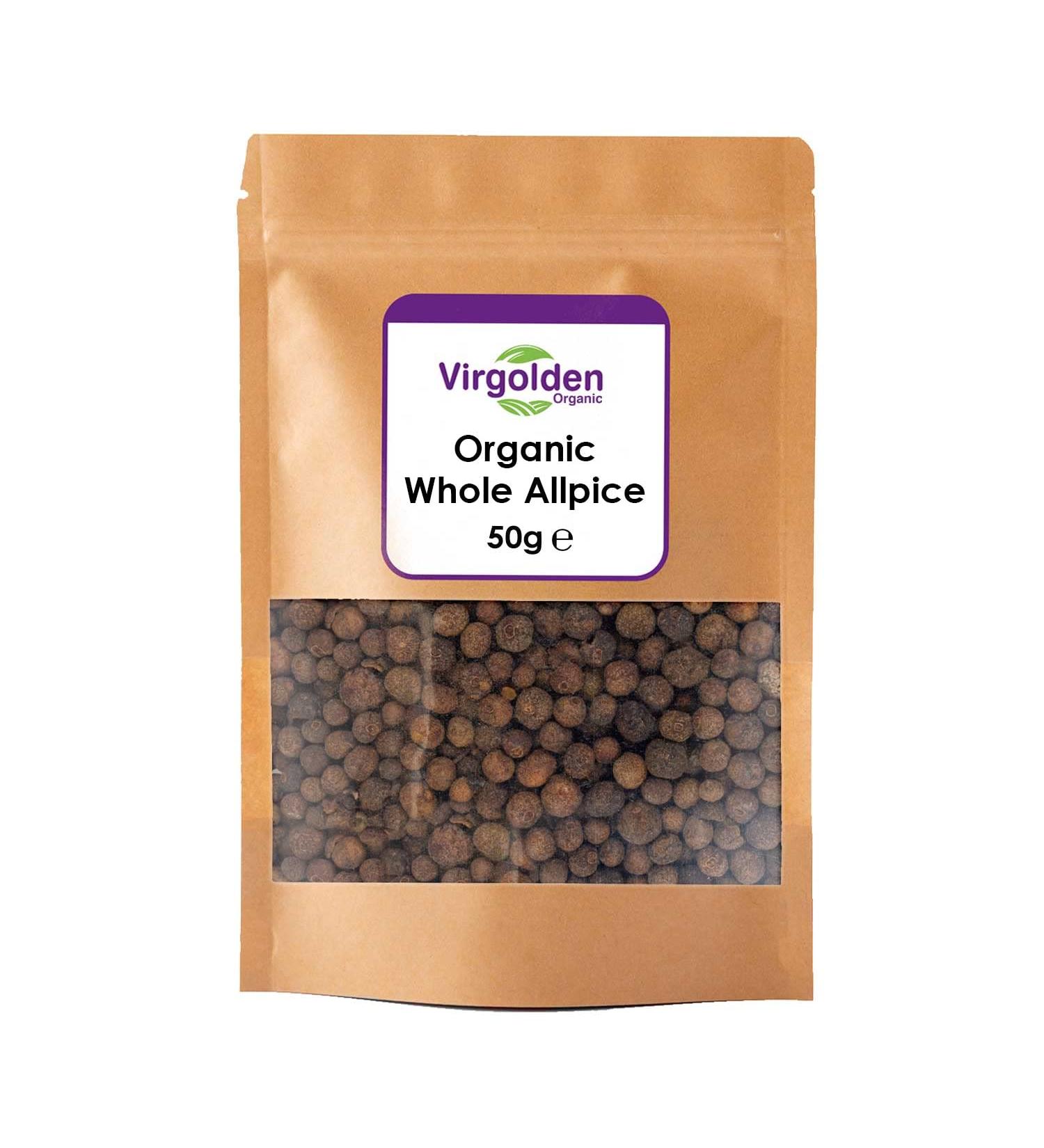 Virgolden Organic Allspice Whole (Pimento) 50g - Pure and Natural - Buy Online on SooperMarket.com