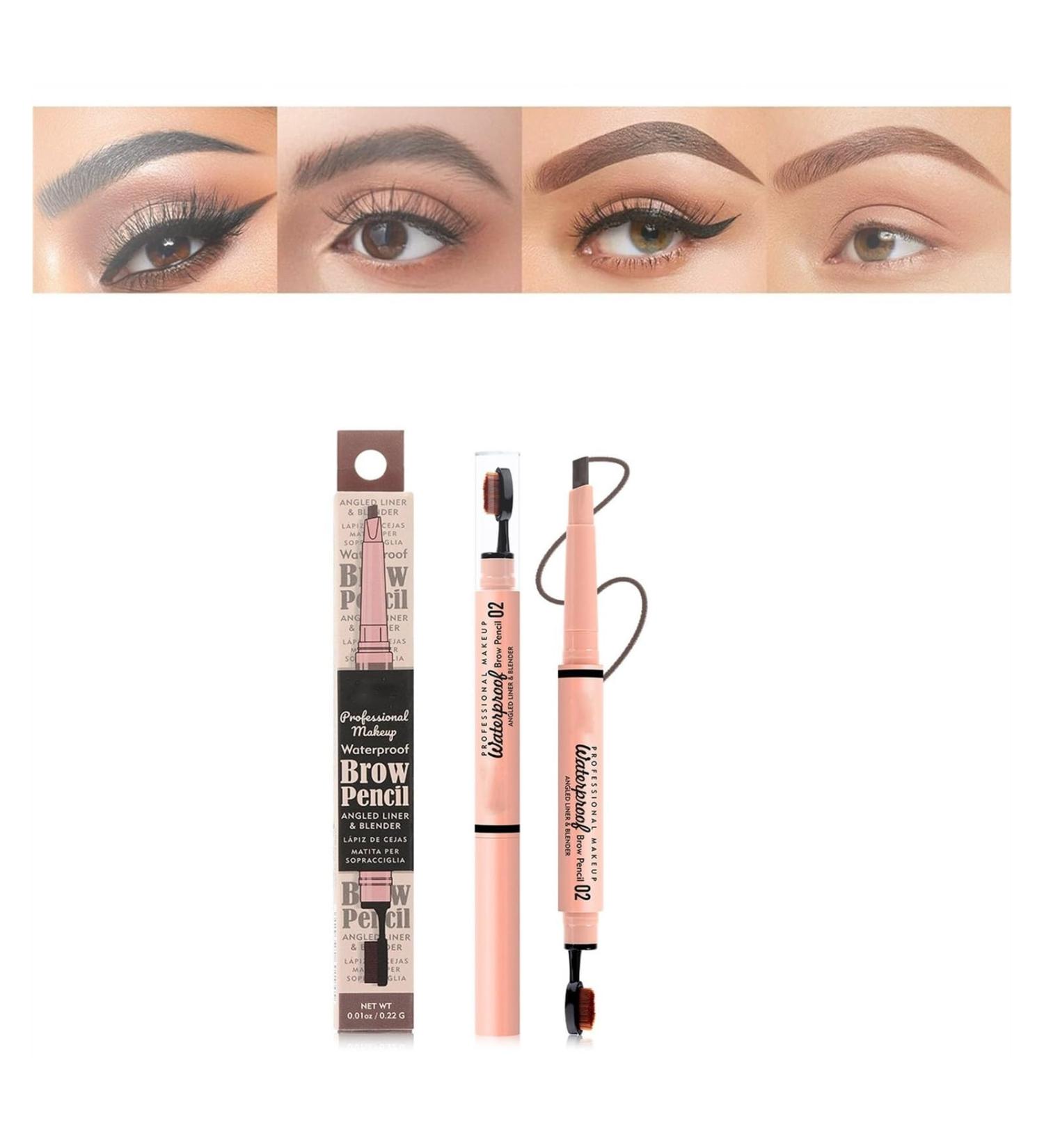 2 in 1 Double Ended Eyebrow Pencil Micro Percision Tip Fill and Defines Brows Natural Looking & Waterproof No Need to Sharpen Not Easy to Fade (Color : 02 Size : 1 size) 1 count (Pack of 1) 02 - Buy Online on SooperMarket.com