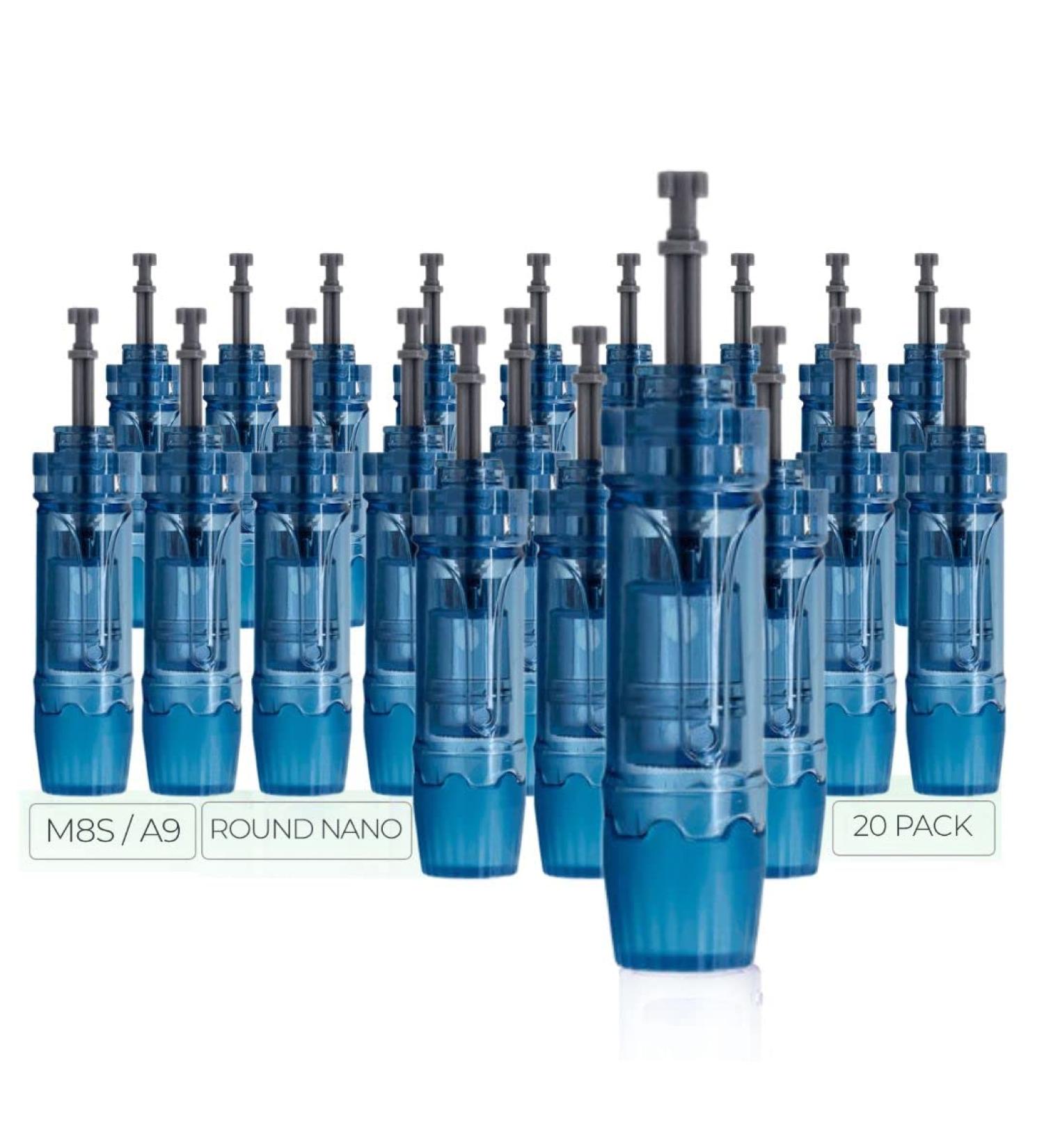 Dr. Pen Ultima M8S/A9 Replacement Cartridges (20 Pack) - 0.25mm Round Nano Bayonet Slot - Disposable Parts - Buy Online on SooperMarket.com