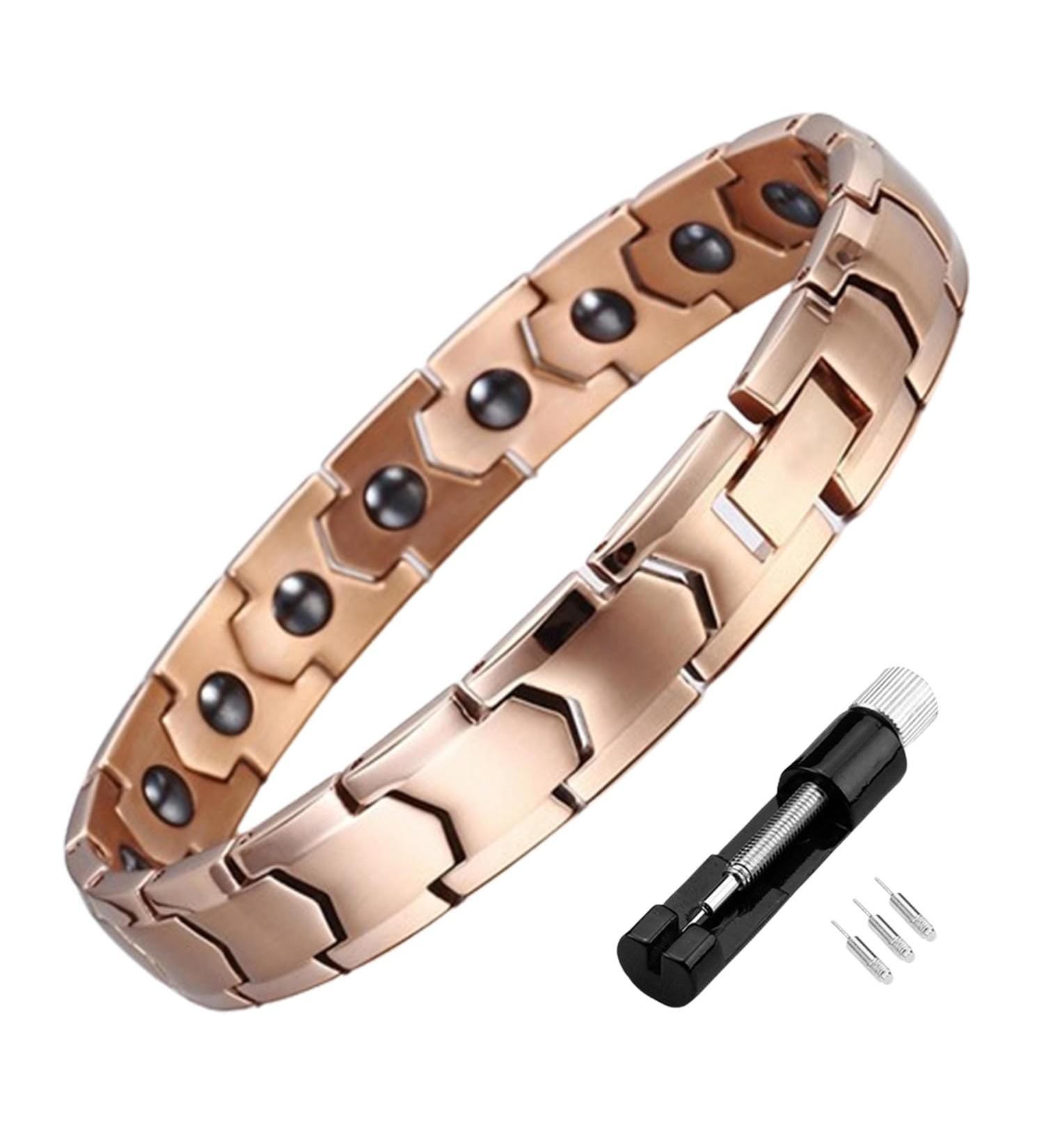 Prostapower Magnetic Copper Band Fashion Bracelets Copper Bracelet Adjustable Length Copper Bracelet (4) - Buy Online on SooperMarket.com
