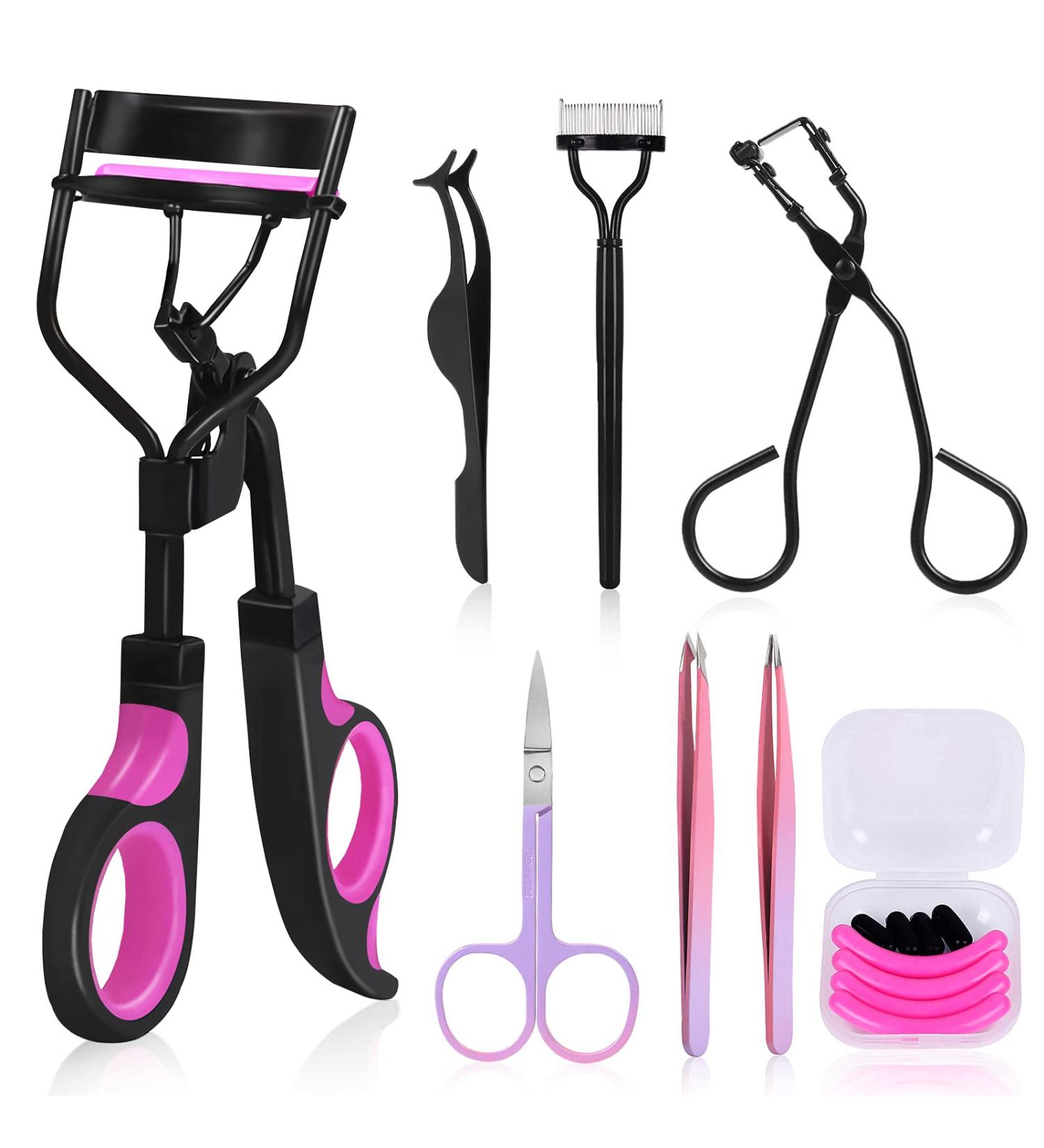 Moduskye 7-in-1 Eyelash Curler Set with 4 Replacement Pads - Long-Lasting Natural Lashes - Buy Online on SooperMarket.com