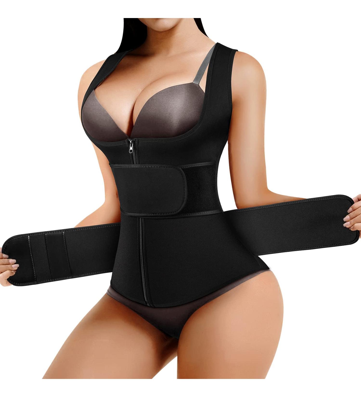 Sauna Sweat Vest Waist Trainer for Women - 2-in-1 Neoprene Sauna Suit for Weight Loss - 3X-Large Black - Buy Online on SooperMarket.com