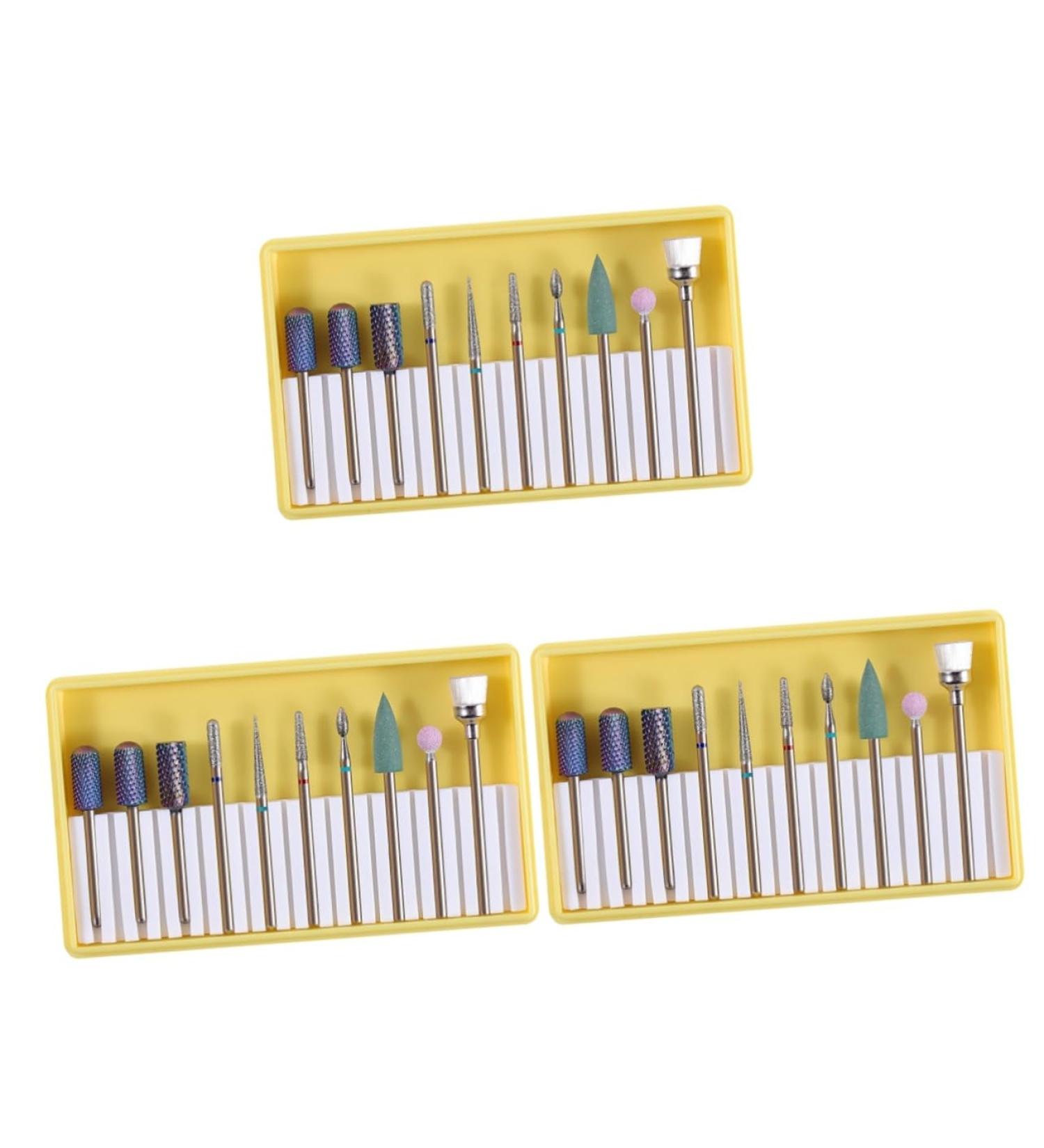 Beavorty 3 Sets Manicure Pedicure Bit manicure drill bits Cuticle Drill Bits Gel Nails Bit Manicure sand tool Nail Drill Replacement Bits nail grinding head power tools polisher diamond 5x1cmx3pcs Yellowx3pcs - Buy Online on SooperMarket.com