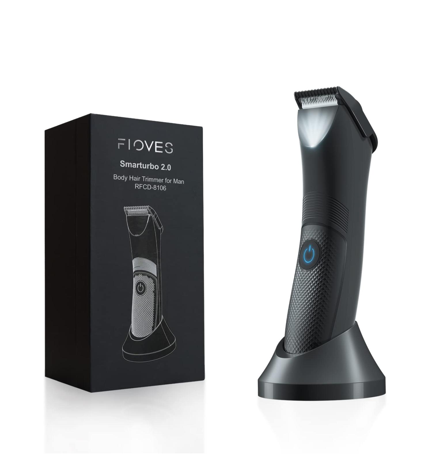 FLOVES Electric Body Hair Trimmer for Men - Pubic Groin Balls Trimmer | LED Light, Rechargeable, Waterproof | Male Hair Removal Razor - Buy Online on SooperMarket.com