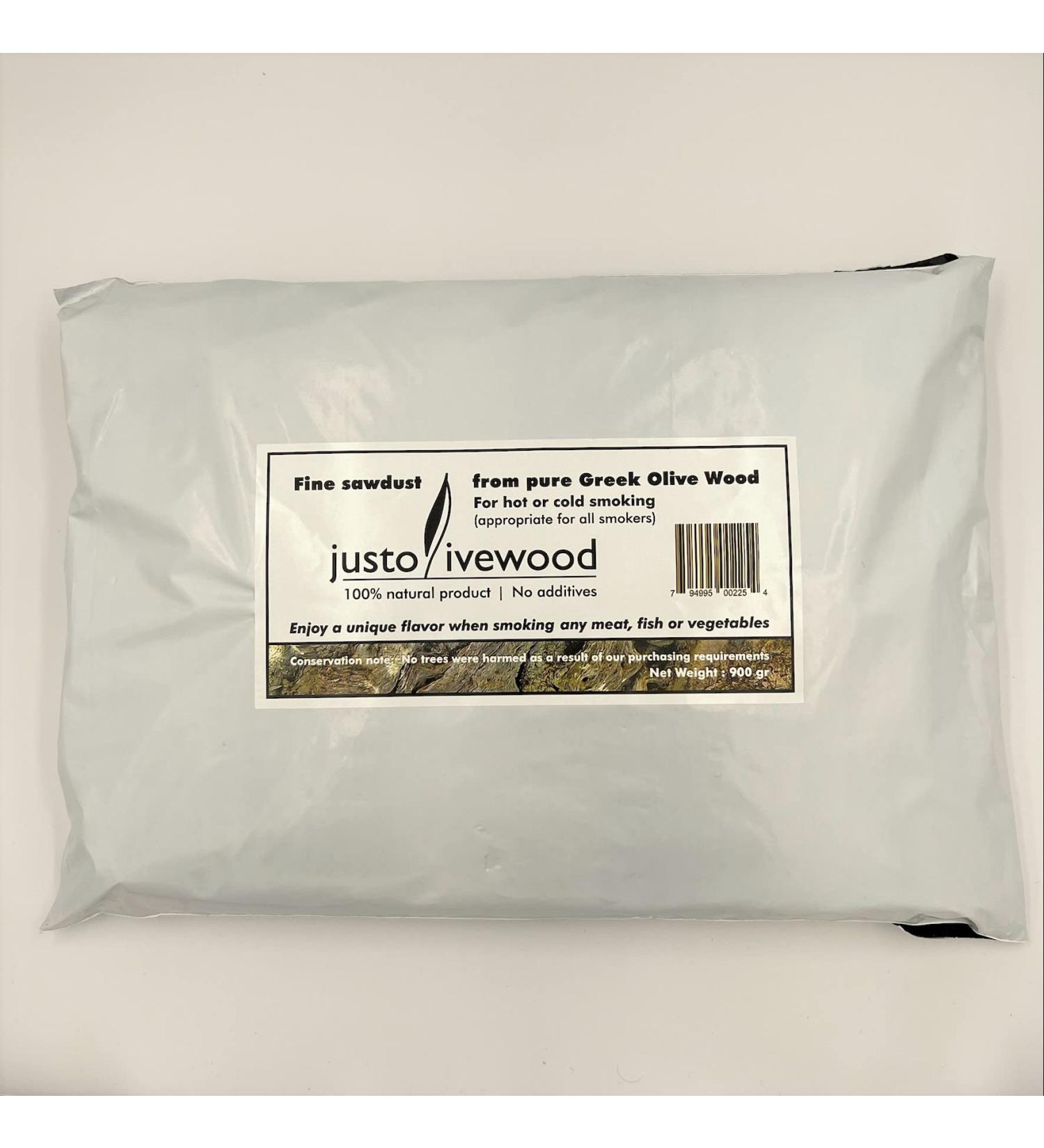 Just Olive Wood 900 gr pure Greek Olive Wood smoking dust finest grain size 0-0 5 mm - Buy Online on SooperMarket.com