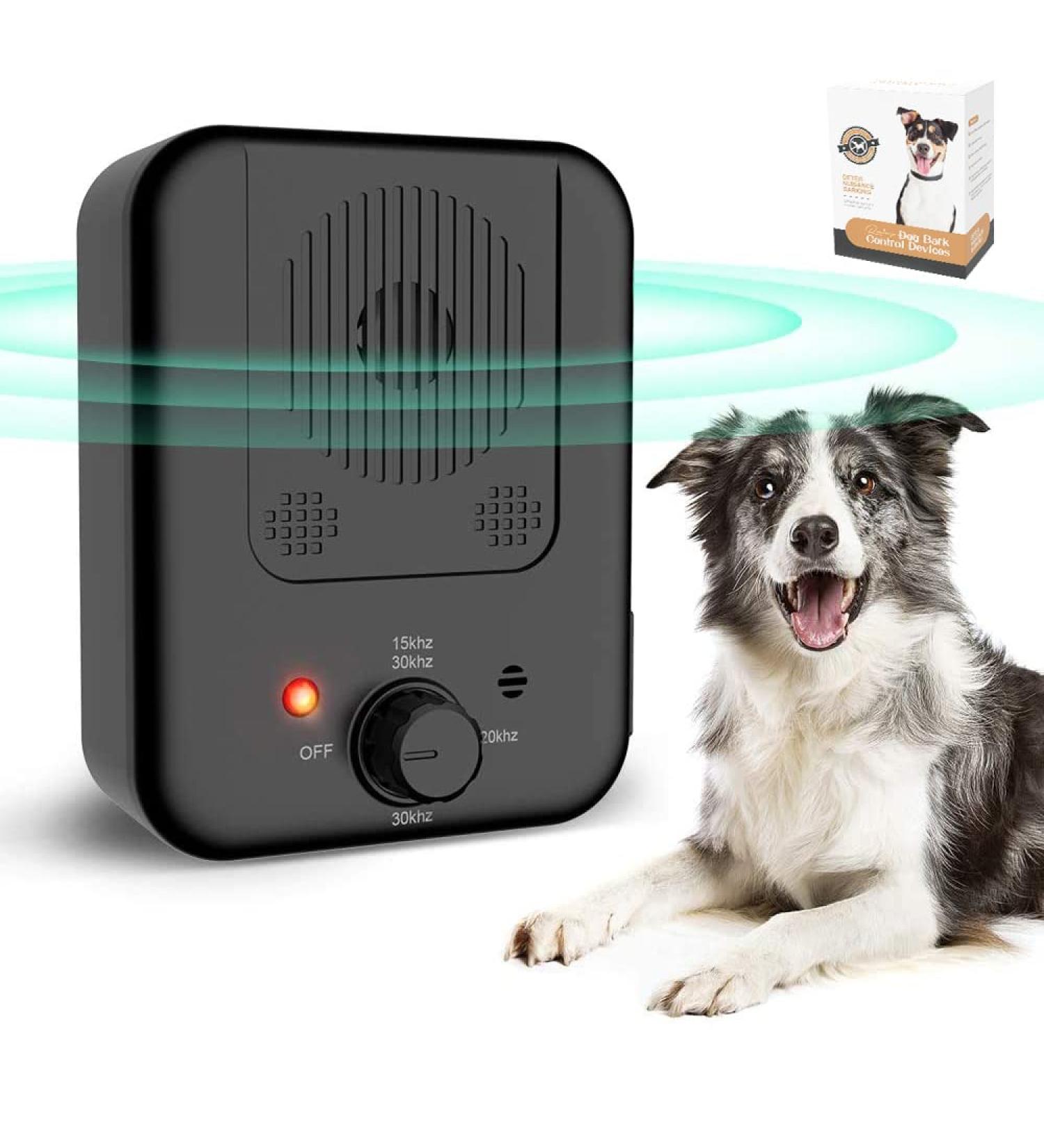 Anti-Bark Device for Dogs - 3 Modes 33ft Rechargeable Ultrasound Training - Effective Bark Stopper for Small & Large Dogs - Buy Online on SooperMarket.com