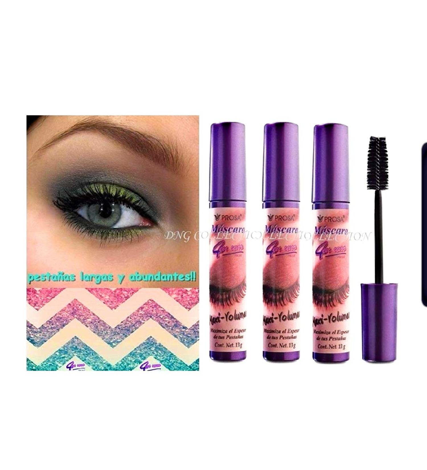 3 pcs PROSA MAXI VOLUME MASCARA 4 IN 1 EYELASHES LONGER AND THICKER ABUNDANTES!