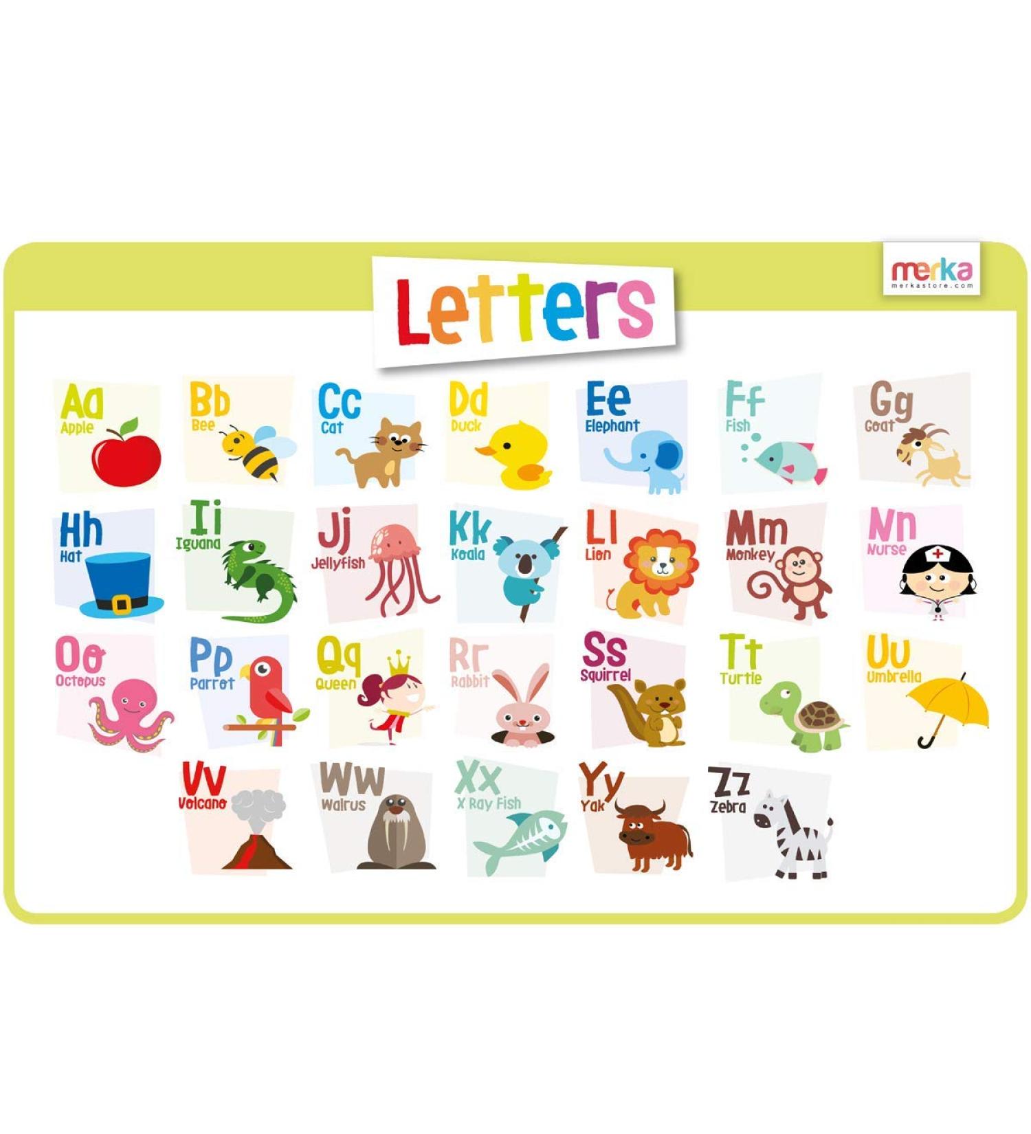 merka Kids Disposable ABC Placemats - Alphabet Learning & Fun Activities | Non-Slip Silicone Mat for Babies & Toddlers - Buy Online on SooperMarket.com