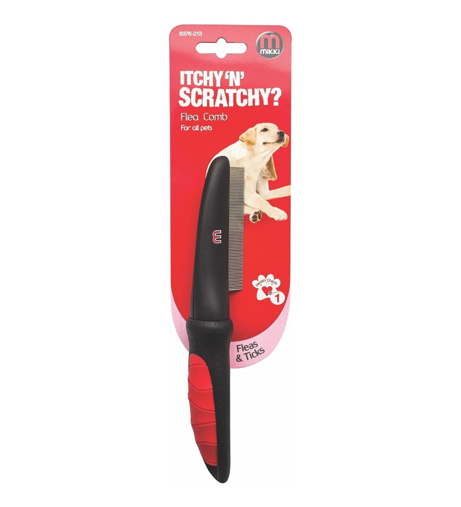 Mikki Deluxe Flea Comb for Medium to Large Dogs and Cats - Effective Flea and Lice Removal Tool - Buy Online on SooperMarket.com