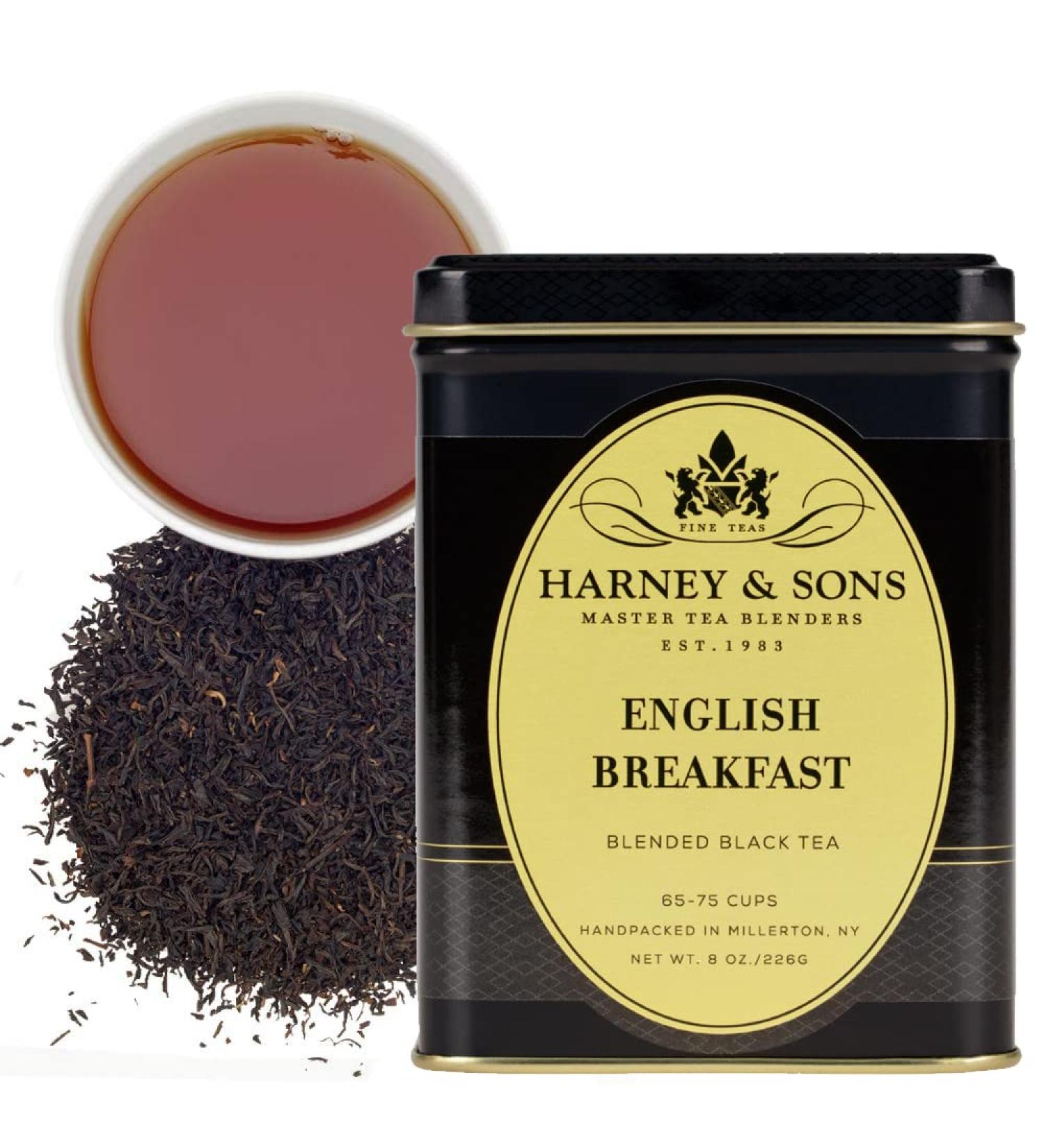 Harney & Sons English Breakfast Loose Leaf Black Tea 8 oz - Authentic Quality Blend (1 Pack) - Buy Online on SooperMarket.com