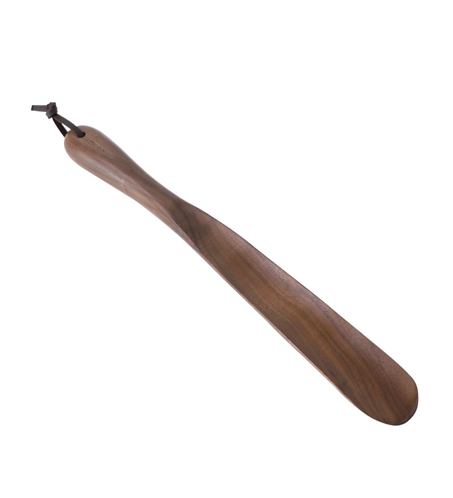 Muso Wood 15in Shoe Horn Long Handle for Seniors, Men, Women, Kids, Pregnancy - Walnut Wooden Shoehorn - Ergonomic Design - Buy Online on SooperMarket.com