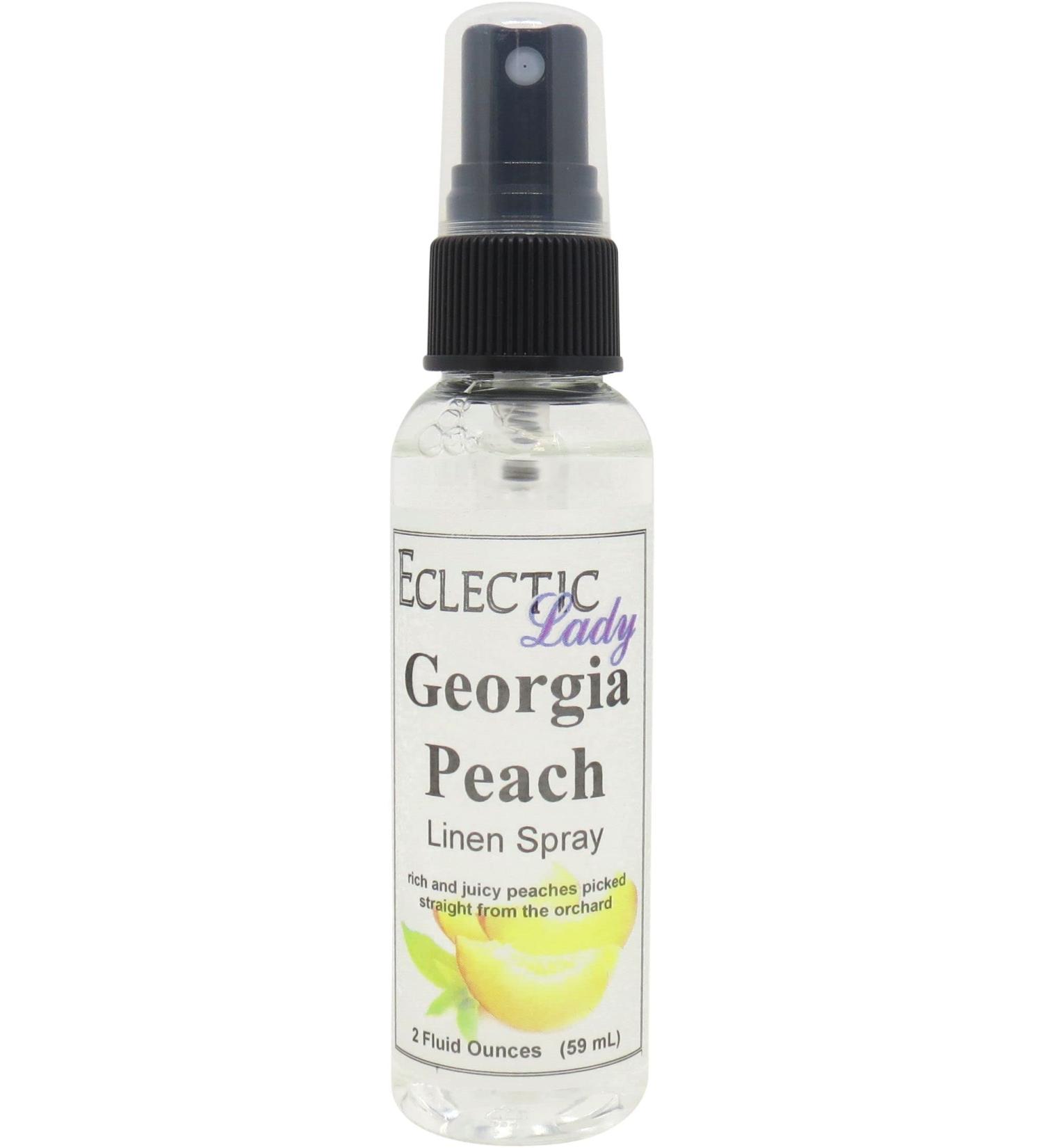 Georgia Peach Linen Spray (Double Strength) 16 ounces - Eclectic Lady Sheet and Linen Spray - No Artificial Colors Parabens or Preservatives - Long-Lasting Scent for Bed Fabric & Pillow 16 Fluid Ounces (Double Strength) - Buy Online on SooperMarket.com