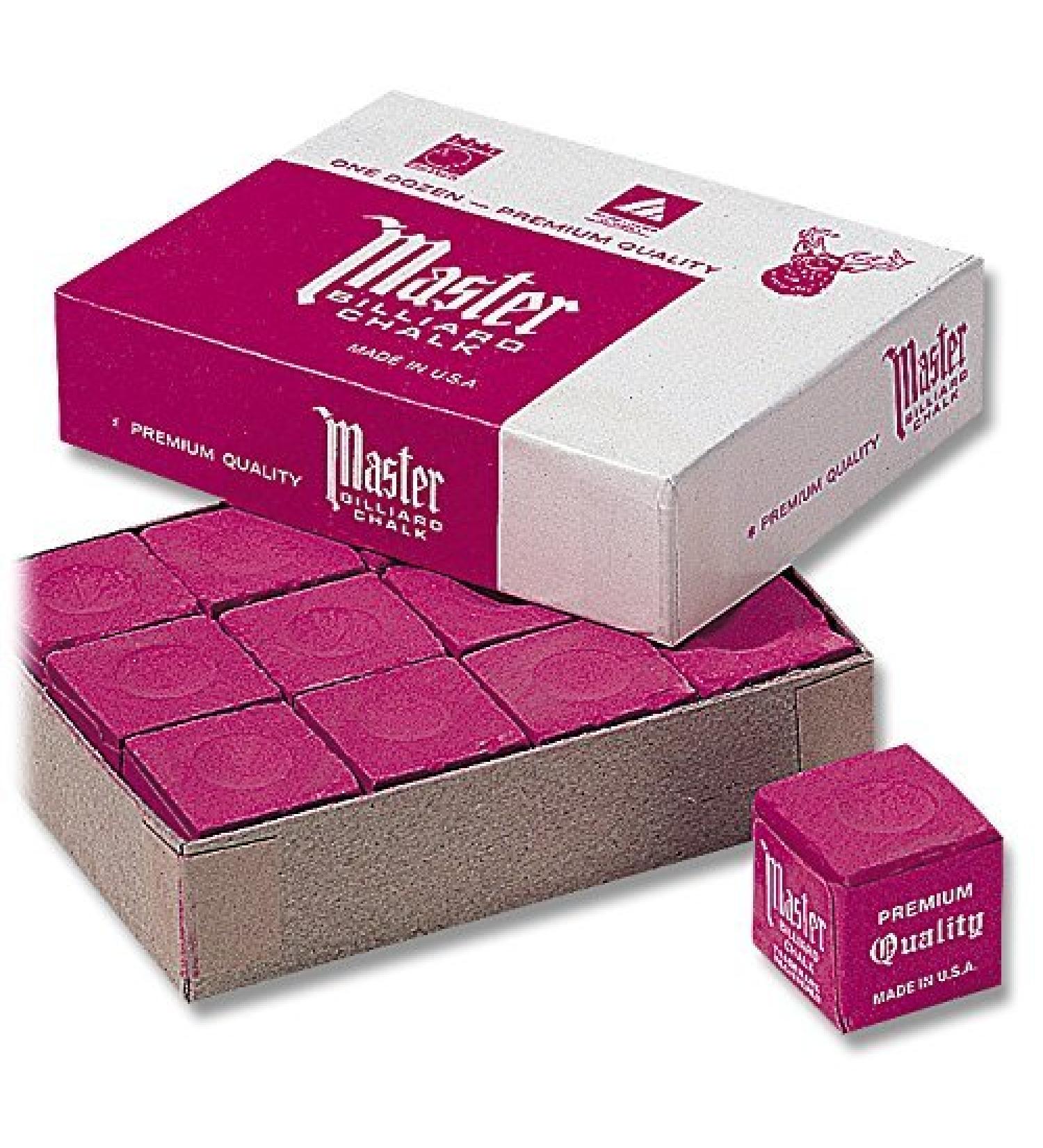 Billard-chalk Master red 12-er
