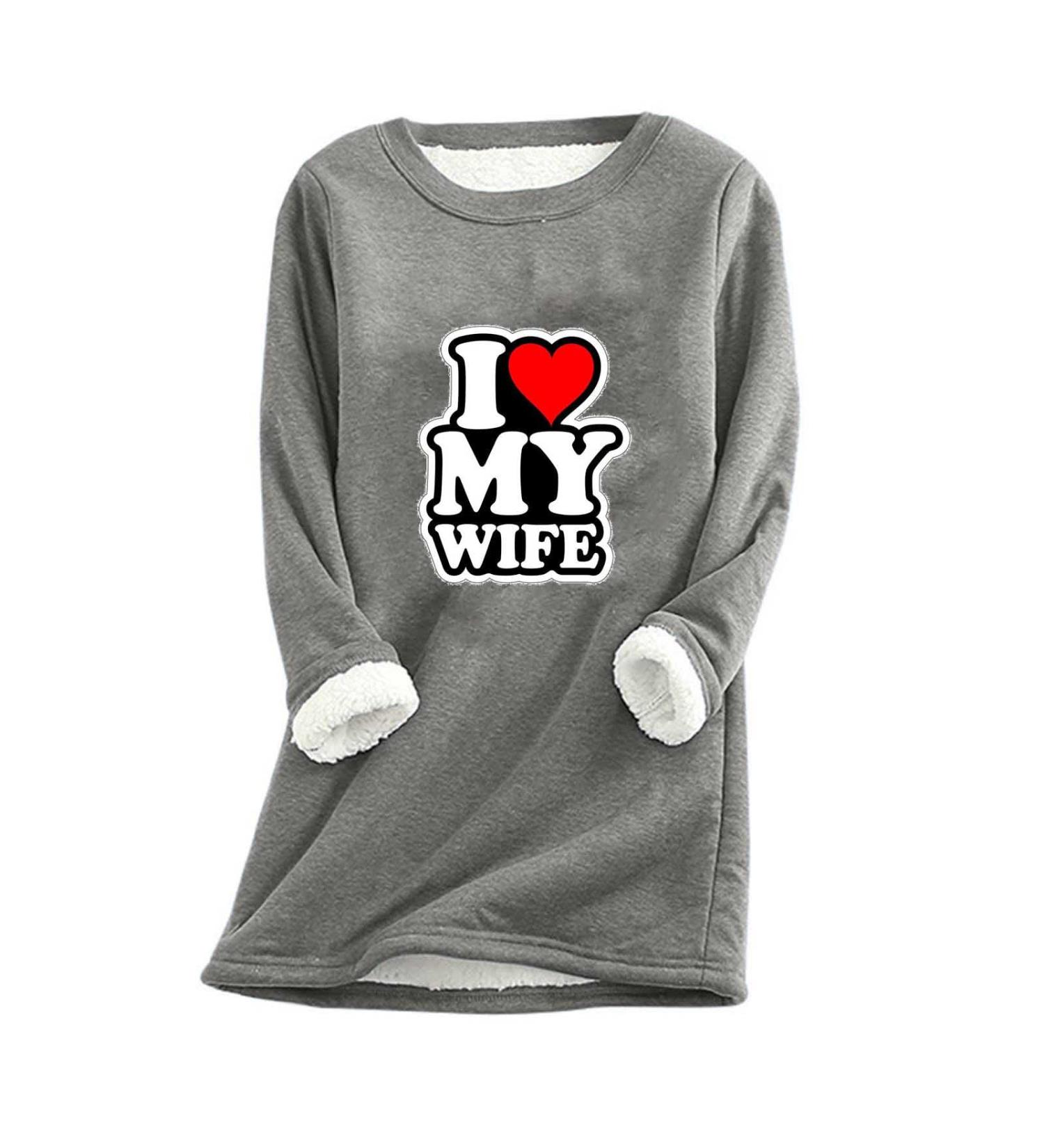 oelaio Valentine's Day Shirt for Ladies Womens Long Sleeve Round Neck Warm Sherpa Blouses Casual Loose Love Heart Tops - Buy Online on SooperMarket.com