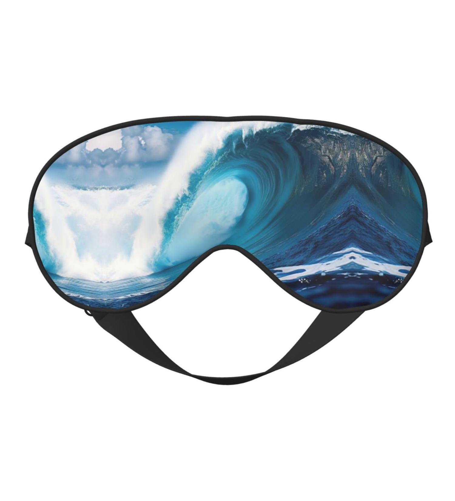 SSIMOO Big Sea Wave HD Soft Sleep Eye Mask | Breathable Travel Eye Patch for Women | Ideal for Relaxation & Comfort - Buy Online on SooperMarket.com