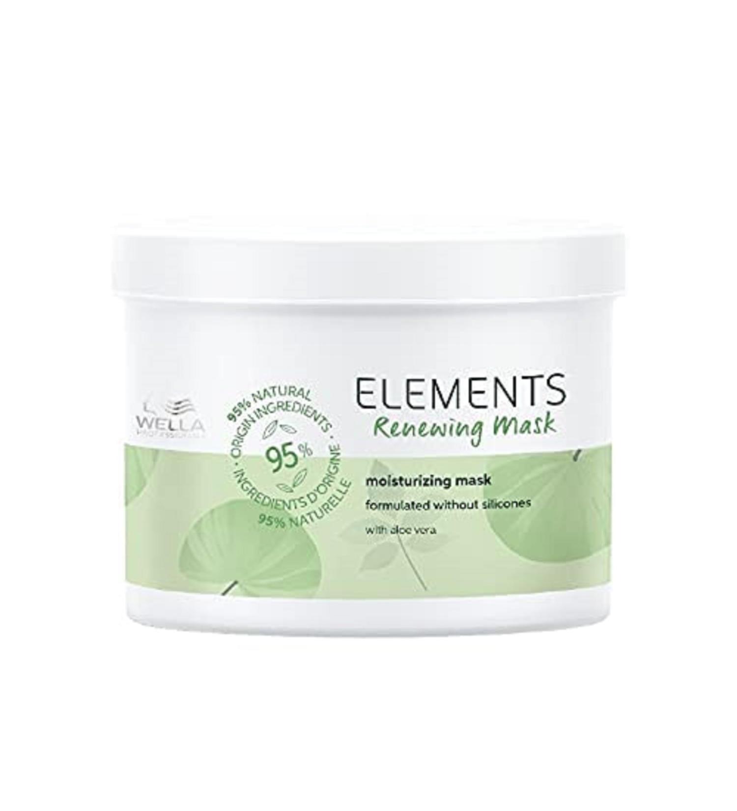 Wella Professionals Elements Renewing Mask - Repairing Hair Mask for Dry & Damaged Hair - Antioxidant & Olive Essence - 500ml - Buy Online on SooperMarket.com