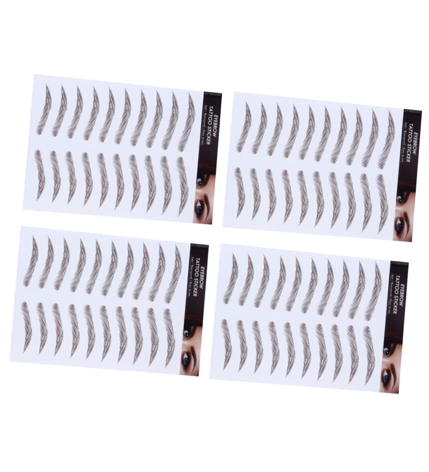 FOYTOKI Authentic Eyebrows 4pcs Stimulation Grooming Tools Natural Girl Hair-like Women Transfer Shaping False Peel Hair- D 21x15cm Brown - Buy Online on SooperMarket.com