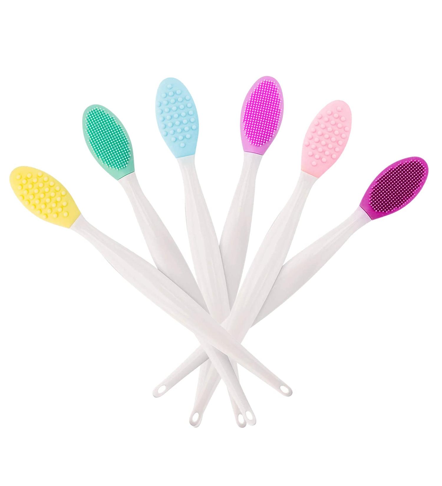 Silicone Lip Brush Double-sided Lip Brush Soft Cleaning Lip Brush Beauty Tool For Smoother Skin Cleaning Brush Set - Buy Online on SooperMarket.com