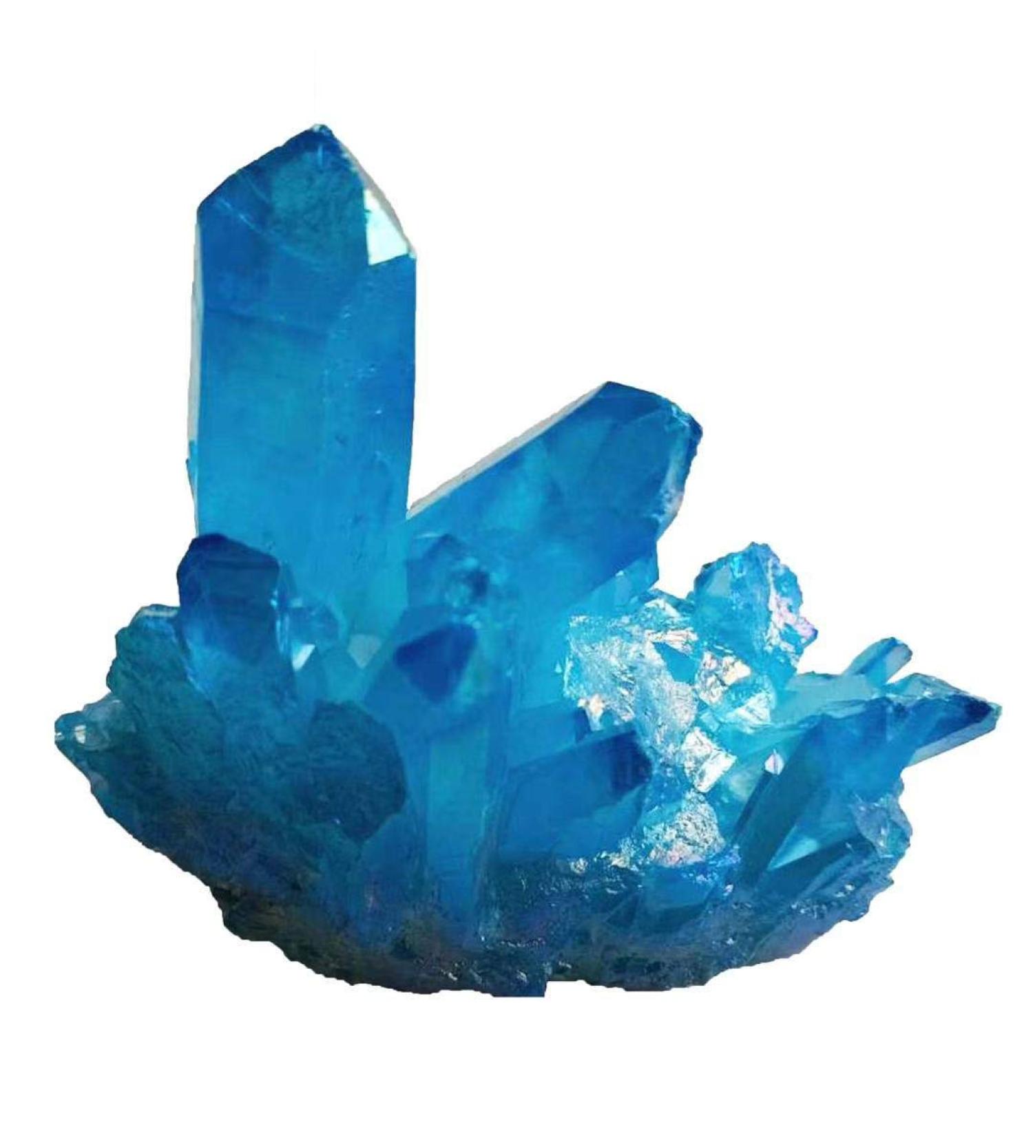 Natural Electroplated Quartz Raw Crystal Cluster for Decoration 200g-300g 1pc HOMEZHOU - Buy Online on SooperMarket.com