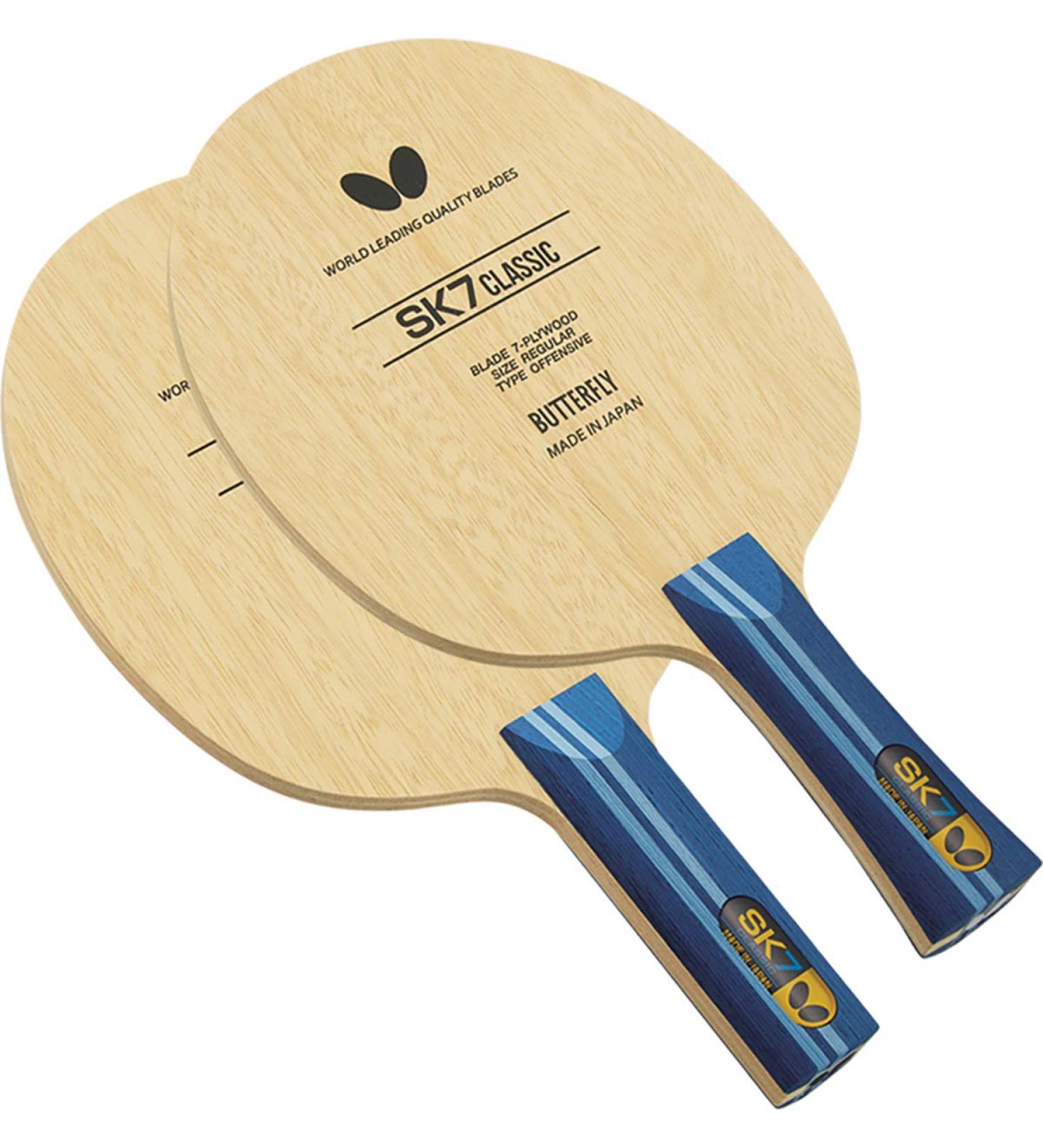 Butterfly SK7 Classic Table Tennis Blade - Professional 7-ply All-Wood Blade | Made in Japan | FL and ST Shakehand Handle Styles - Buy Online on SooperMarket.com