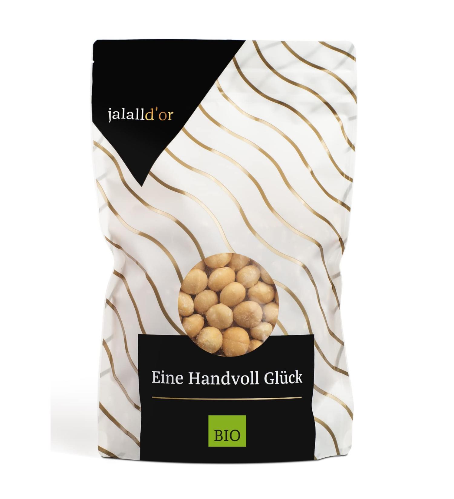 Premium Organic Raw Macadamia Nuts | 1kg Fair Trade Whole Nuts from Jalall d'Or Kenya | Fresh & Creamy Crisp Taste - Buy Online on SooperMarket.com