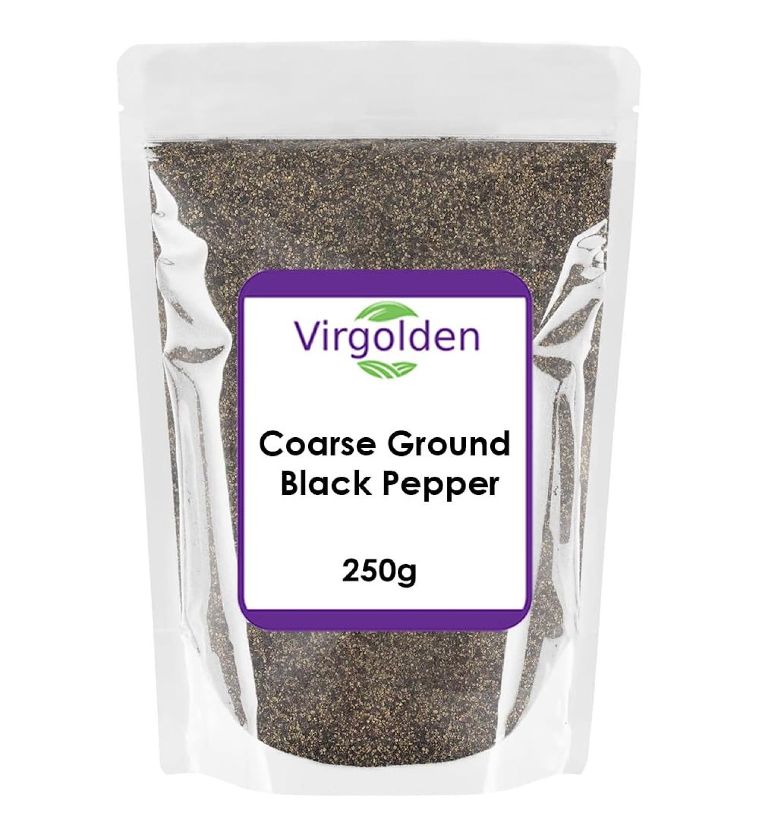 Cracked Black Pepper (Coarse Ground) 250g by Virgolden - Buy Online on SooperMarket.com