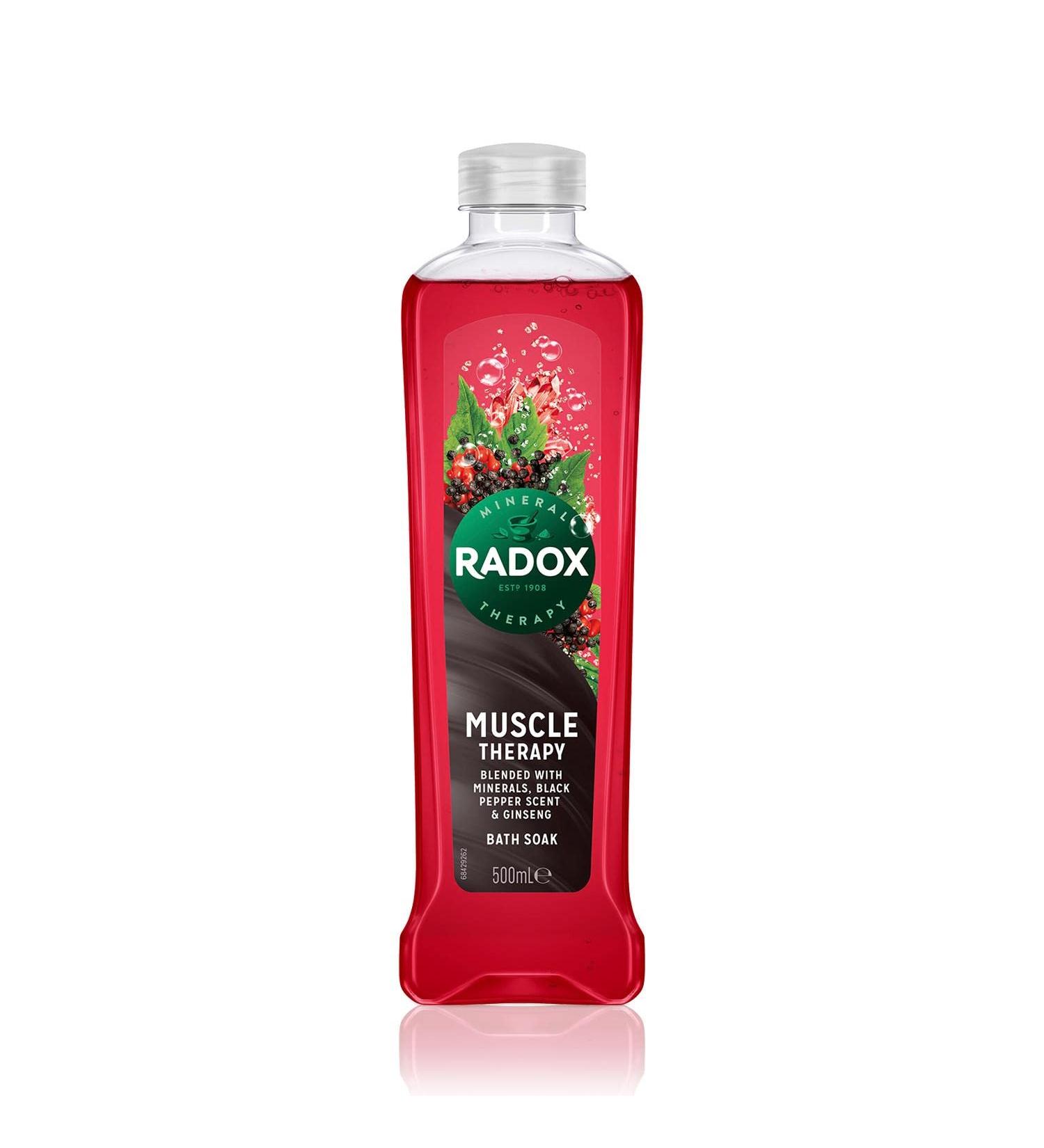 Radox Muscle Soak Bath Therapy 500ml - Clary Sage & Sea Minerals | Relax & Relieve Muscle Tension - International Shipping Available - Buy Online on SooperMarket.com