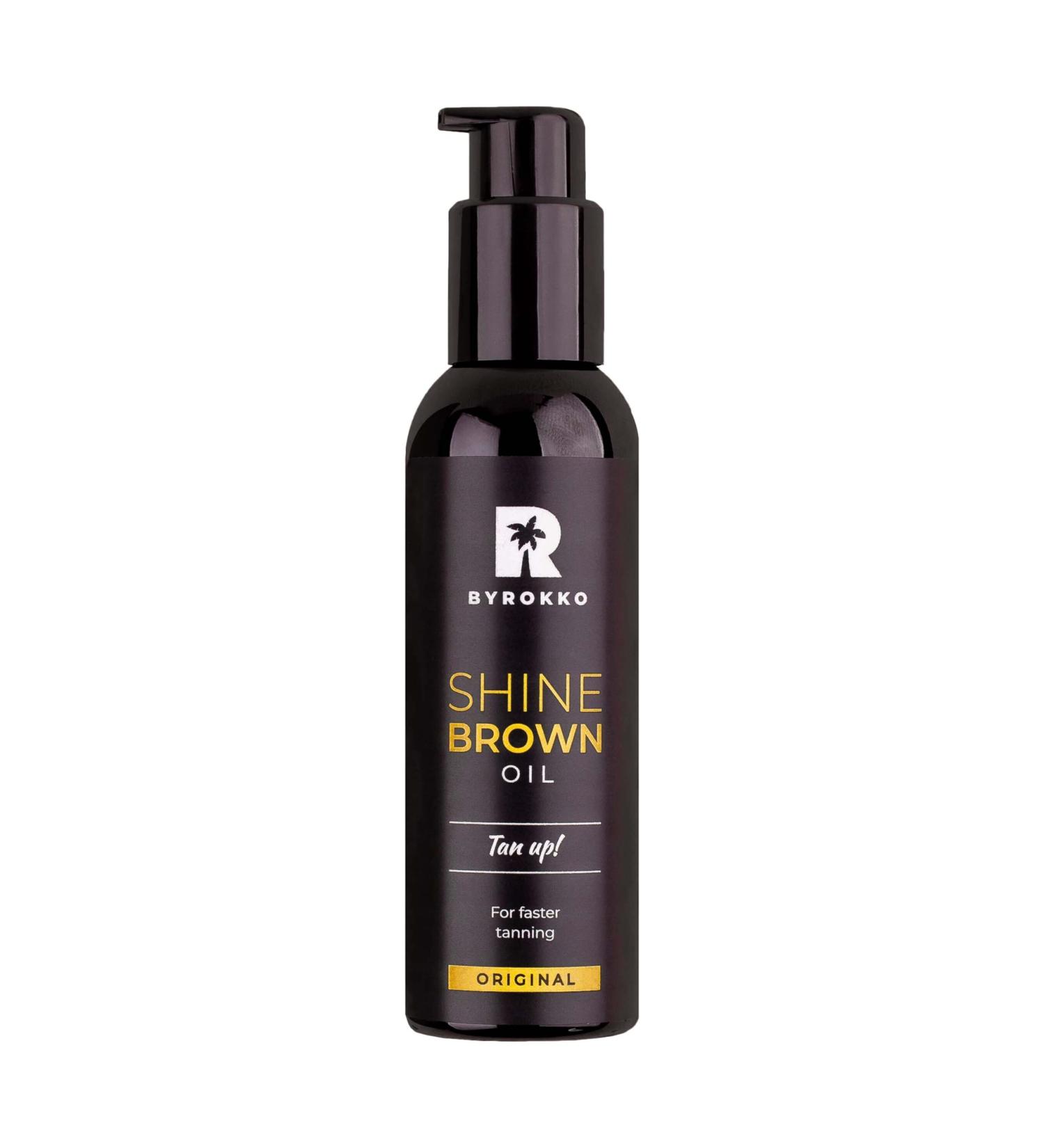 Byrokko Shine Brown Oil | Tanning Accelerator with 100% Natural Ingredients | Indoor & Outdoor Use | 150ml - Buy Online on SooperMarket.com