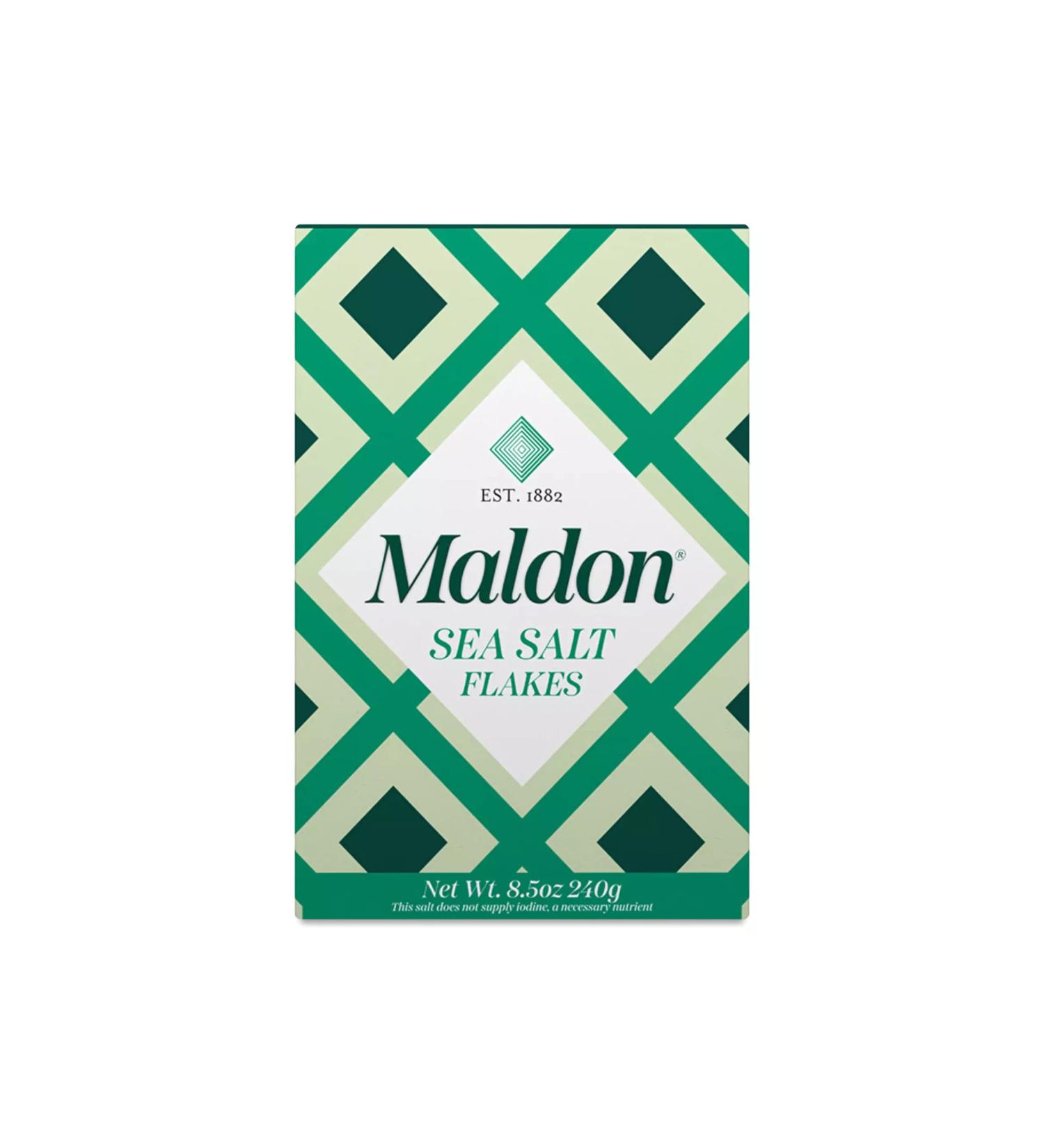 Maldon Sea Salt Flakes 8.5 oz - Natural Handcrafted Gourmet Kosher Salt - Buy Online on SooperMarket.com
