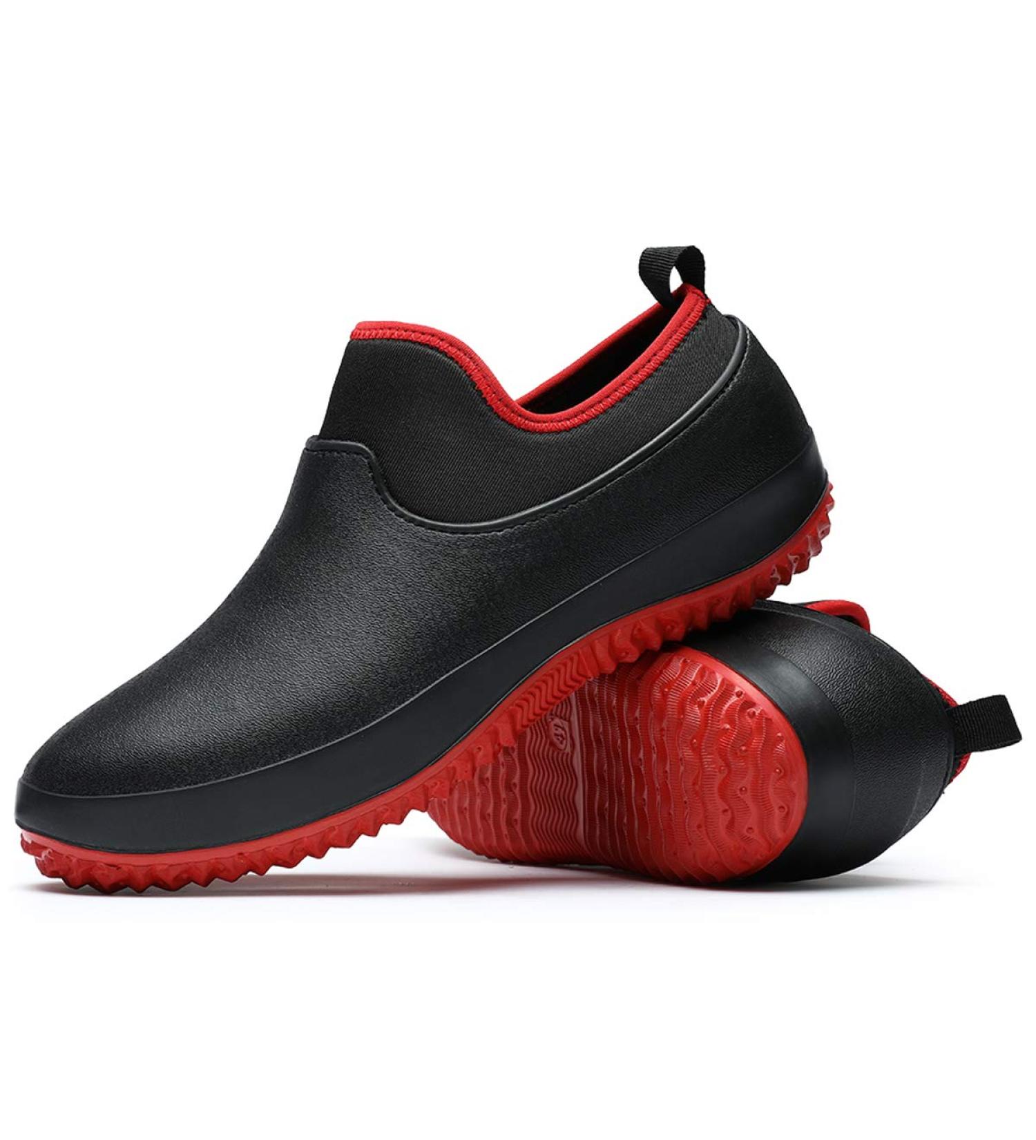 YUKTOPA Waterproof Non Slip Work Clogs Safety Shoes 14 Women/12 Men Black/Red - Buy Online on SooperMarket.com