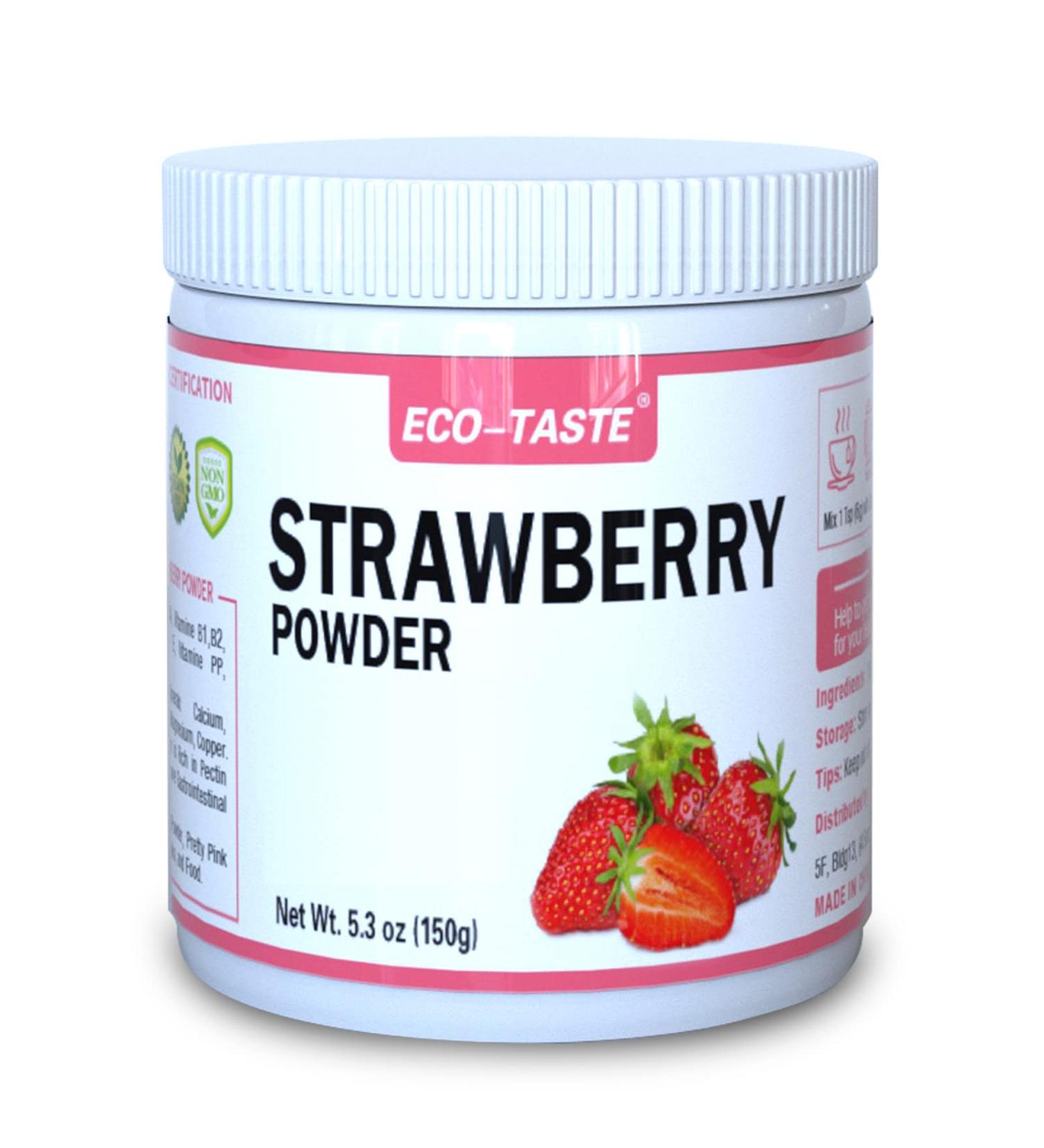 Organic Strawberry Powder - 5.3oz (150g) Freeze Dried Fruit Powder - Buy Online on SooperMarket.com