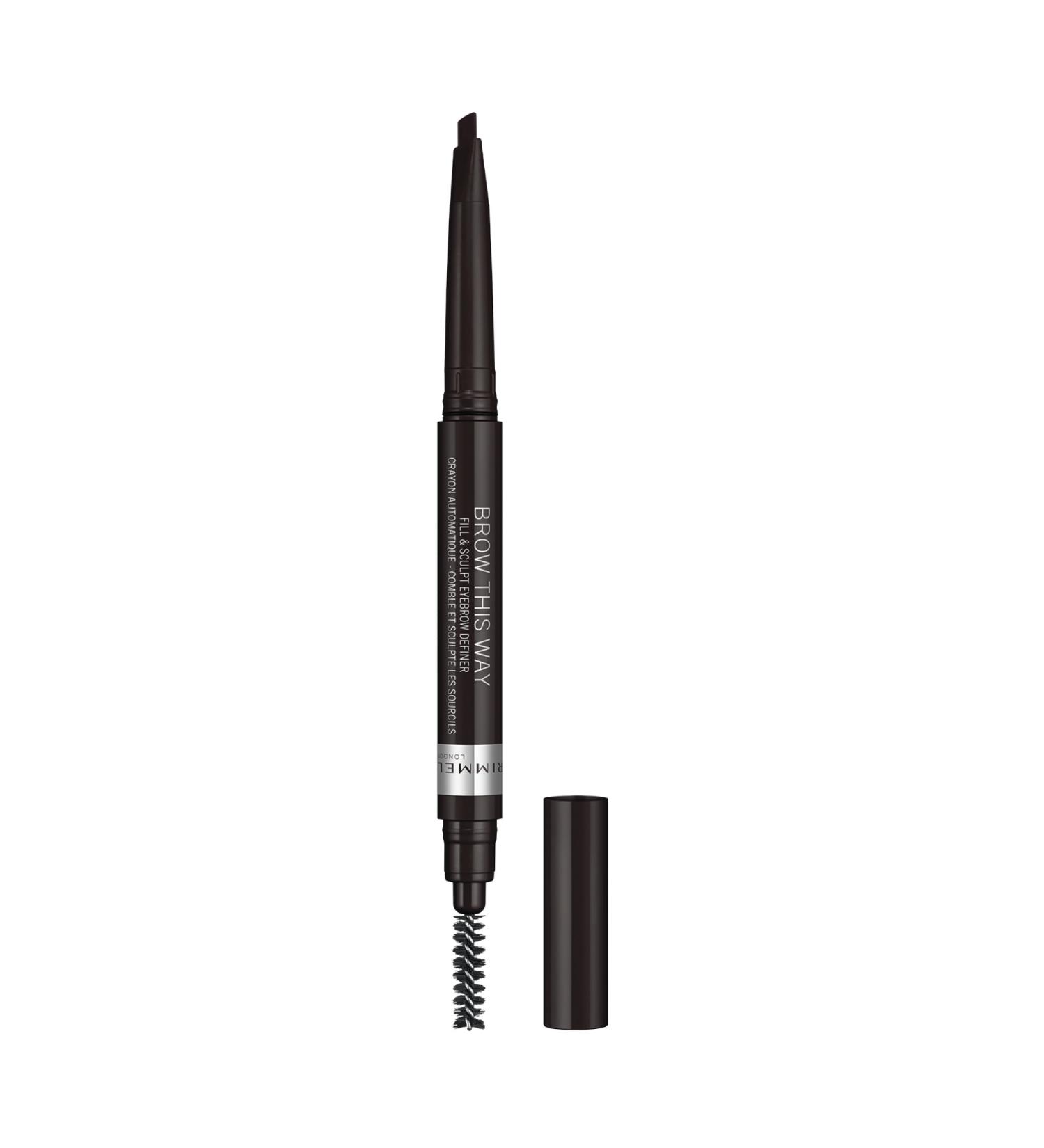 Rimmel London Brow This Way Eyebrow Definer 004 Soft Black - 0.25g - Buy Online on SooperMarket.com